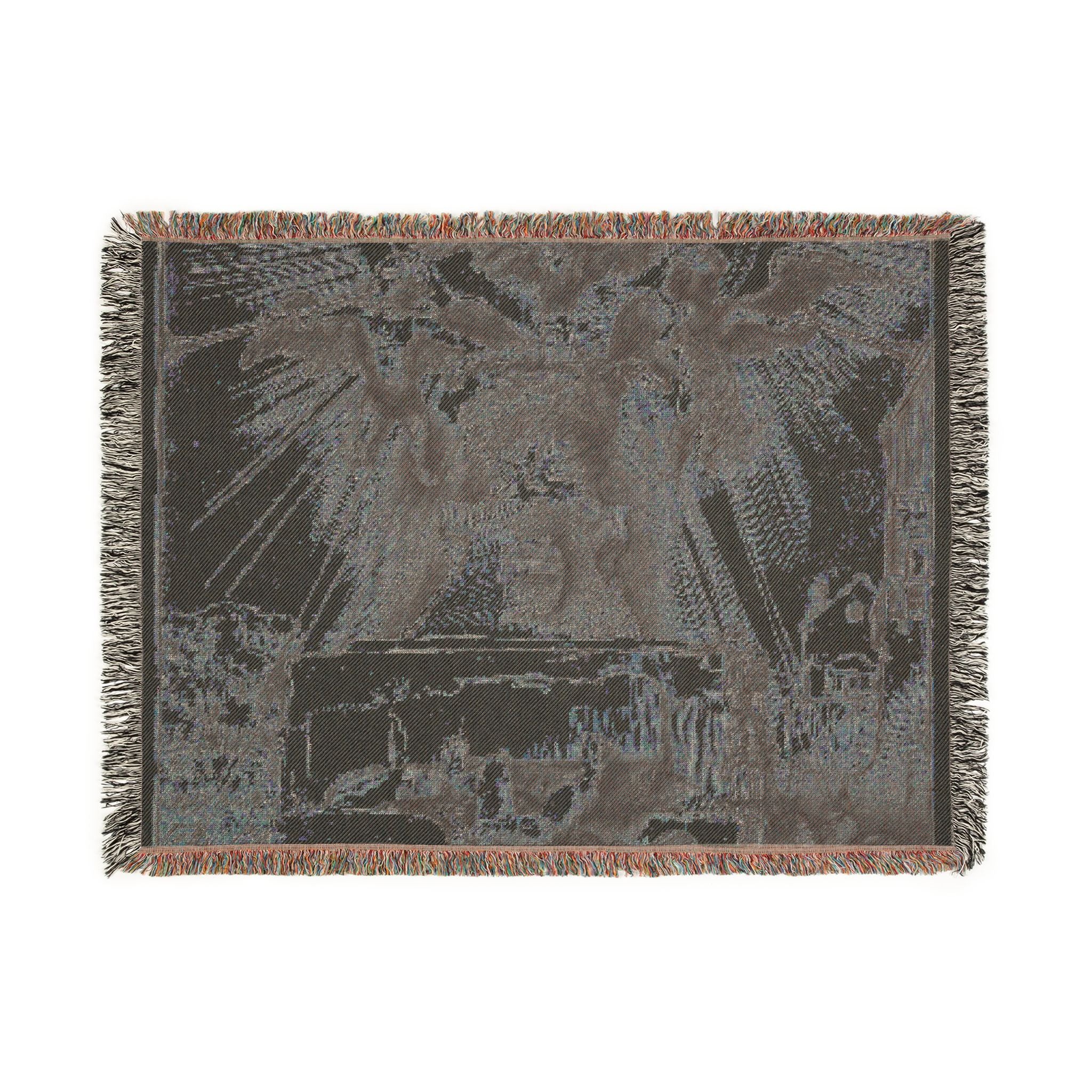 Rembrandt van Rijn - The Phoenix or The Statue Overthrown | Woven Tapestry Blanket - Image 12