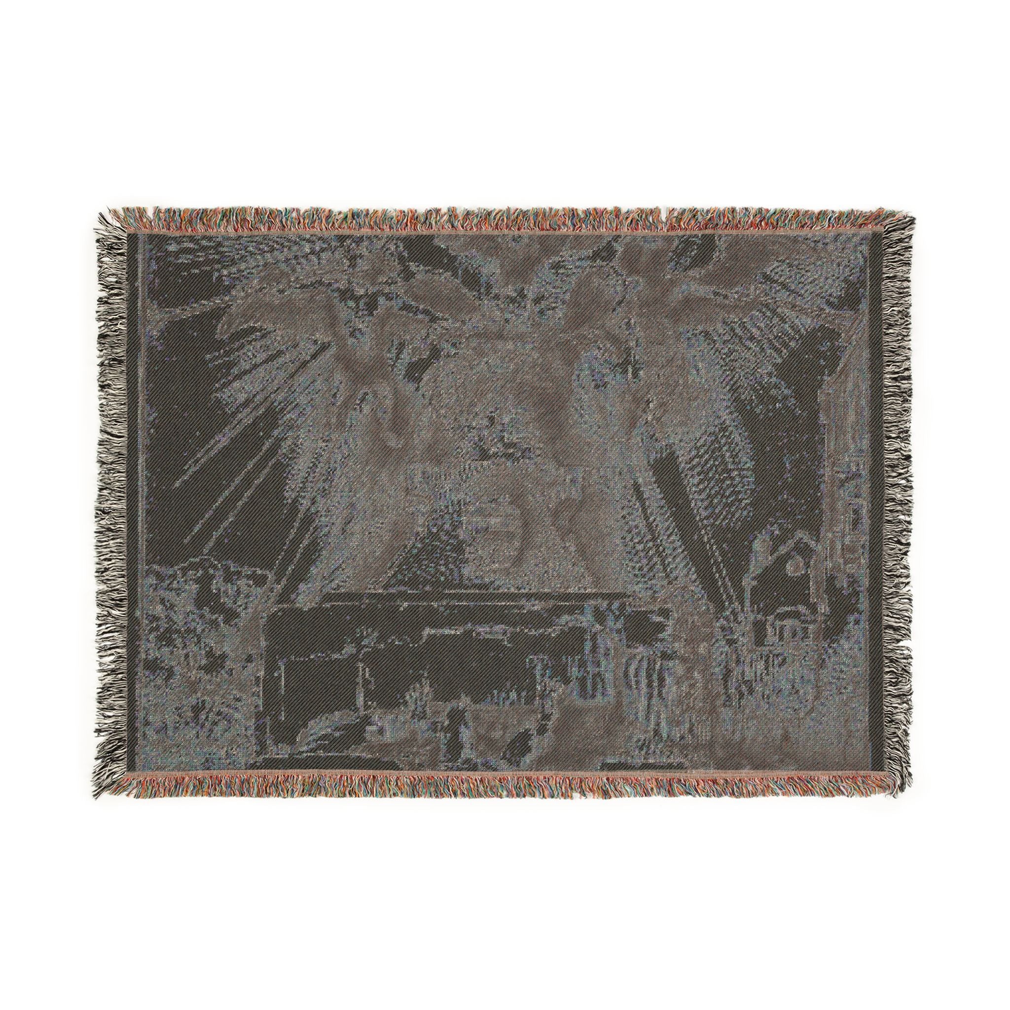 Rembrandt van Rijn - The Phoenix or The Statue Overthrown | Woven Tapestry Blanket - Image 4