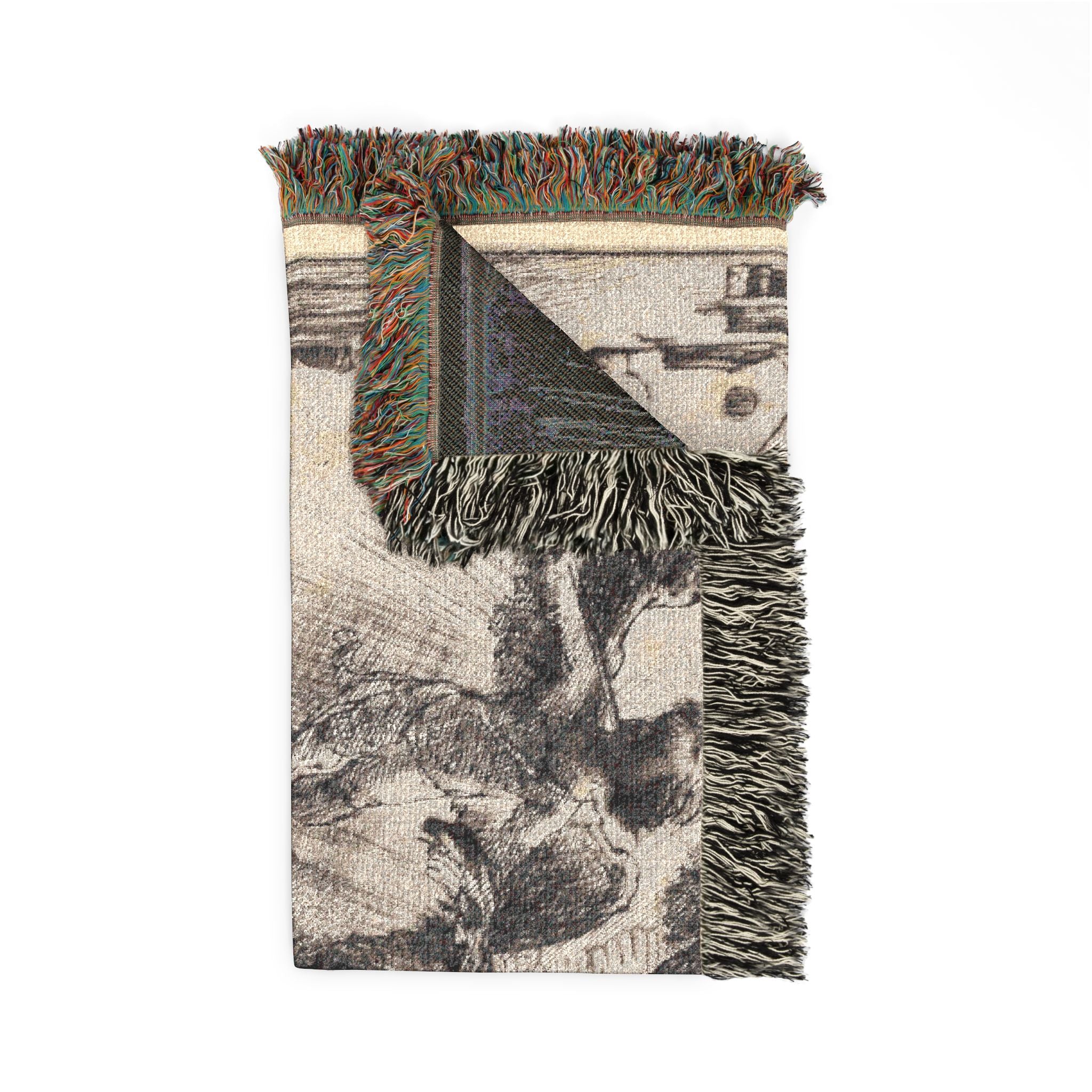 Rembrandt van Rijn - The Phoenix or The Statue Overthrown | Woven Tapestry Blanket - Image 5