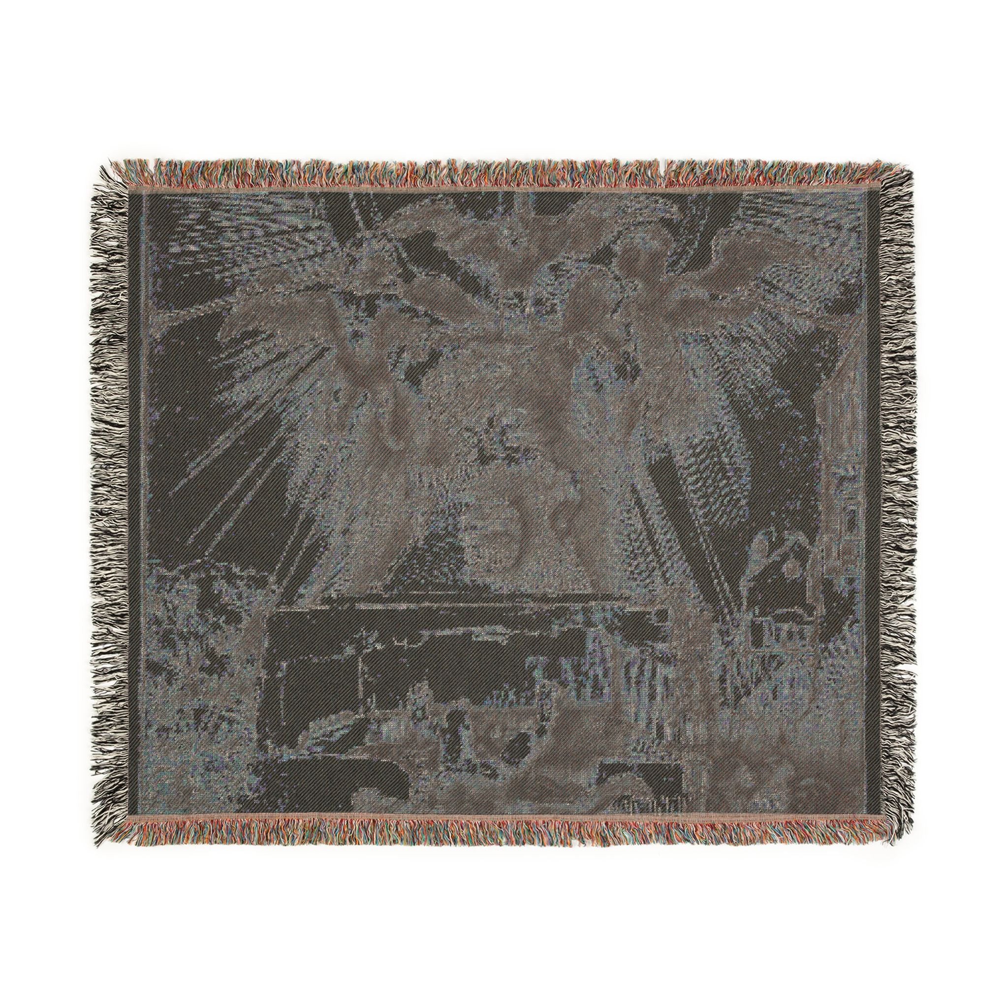 Rembrandt van Rijn - The Phoenix or The Statue Overthrown | Woven Tapestry Blanket - Image 8