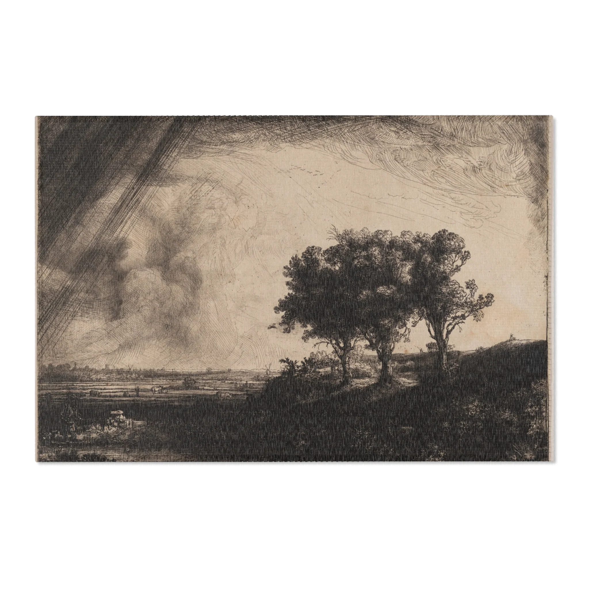 Rembrandt van Rijn - The Three Trees | Area Rug - Image 4
