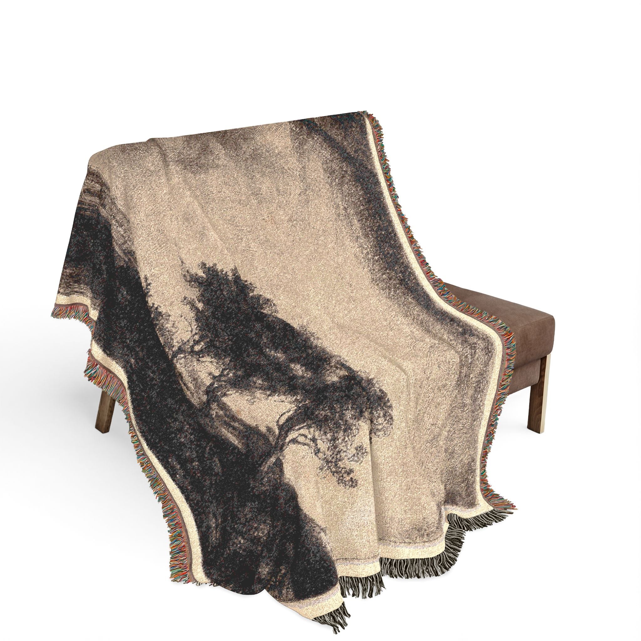 Rembrandt van Rijn - The Three Trees | Woven Tapestry Blanket - Image 3