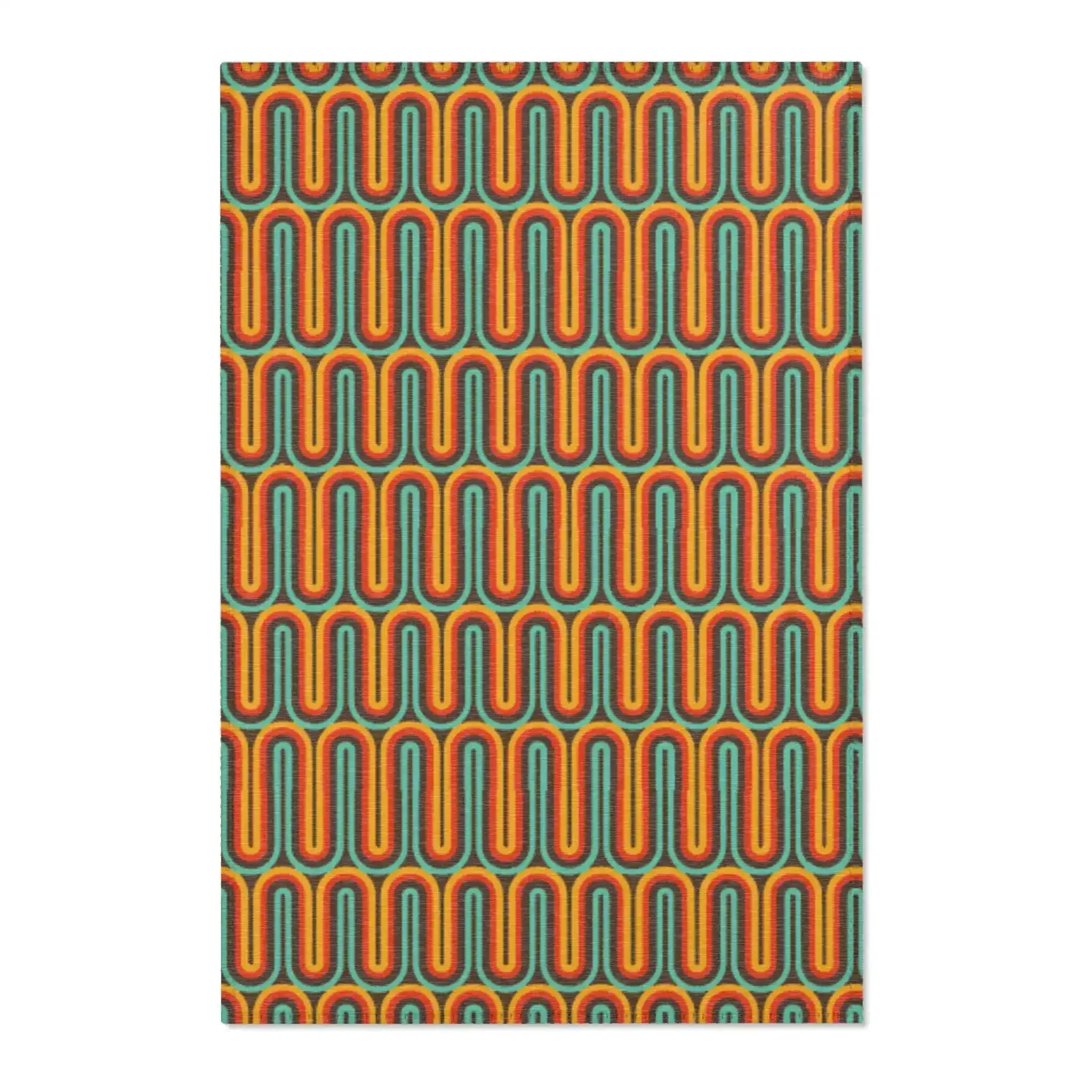 Retro Rainbow Groove Accent Rug - Image 2
