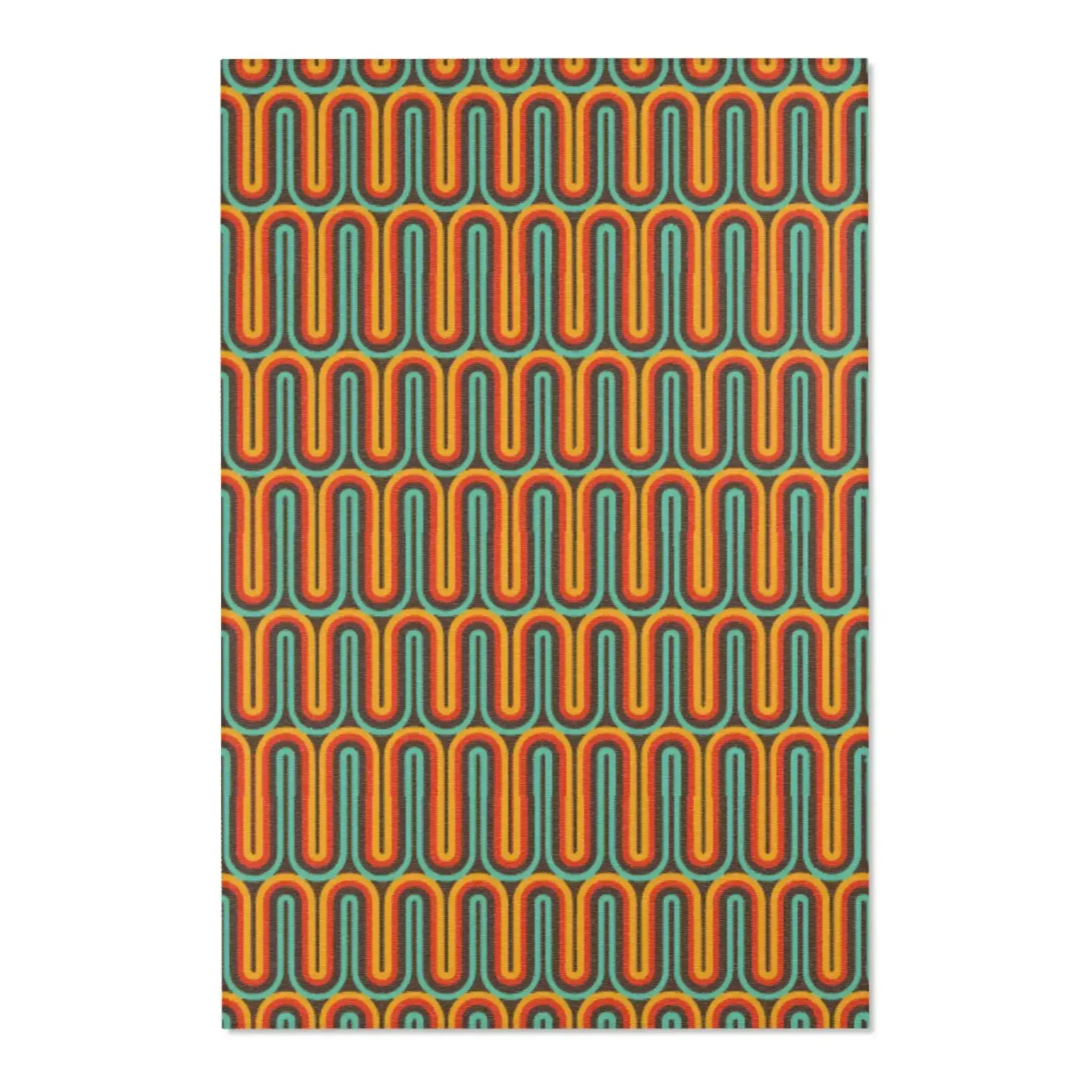Retro Rainbow Groove Accent Rug - Image 3