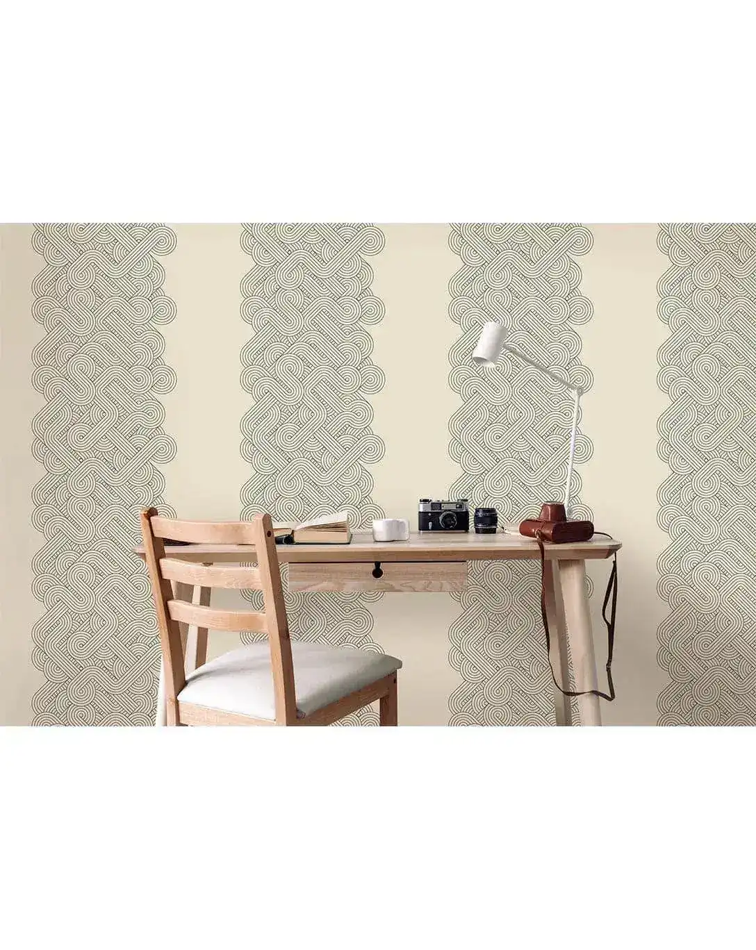Retro Style Geometric Lines Wallpaper - Image 3