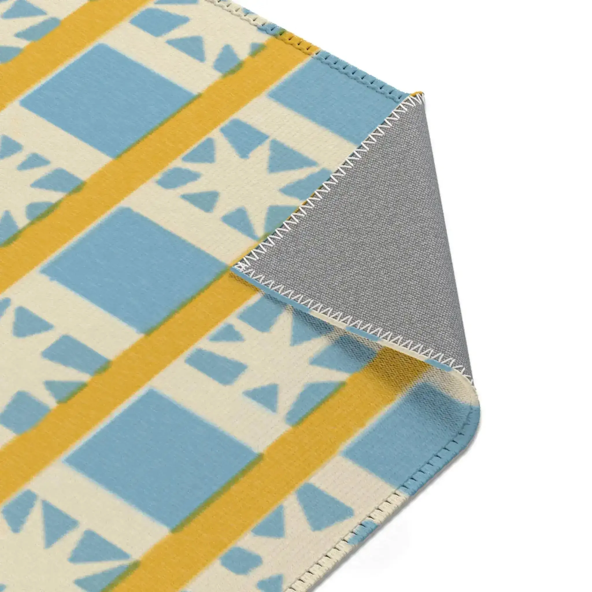 Retro Sunburst Grid Accent Rug - Image 5