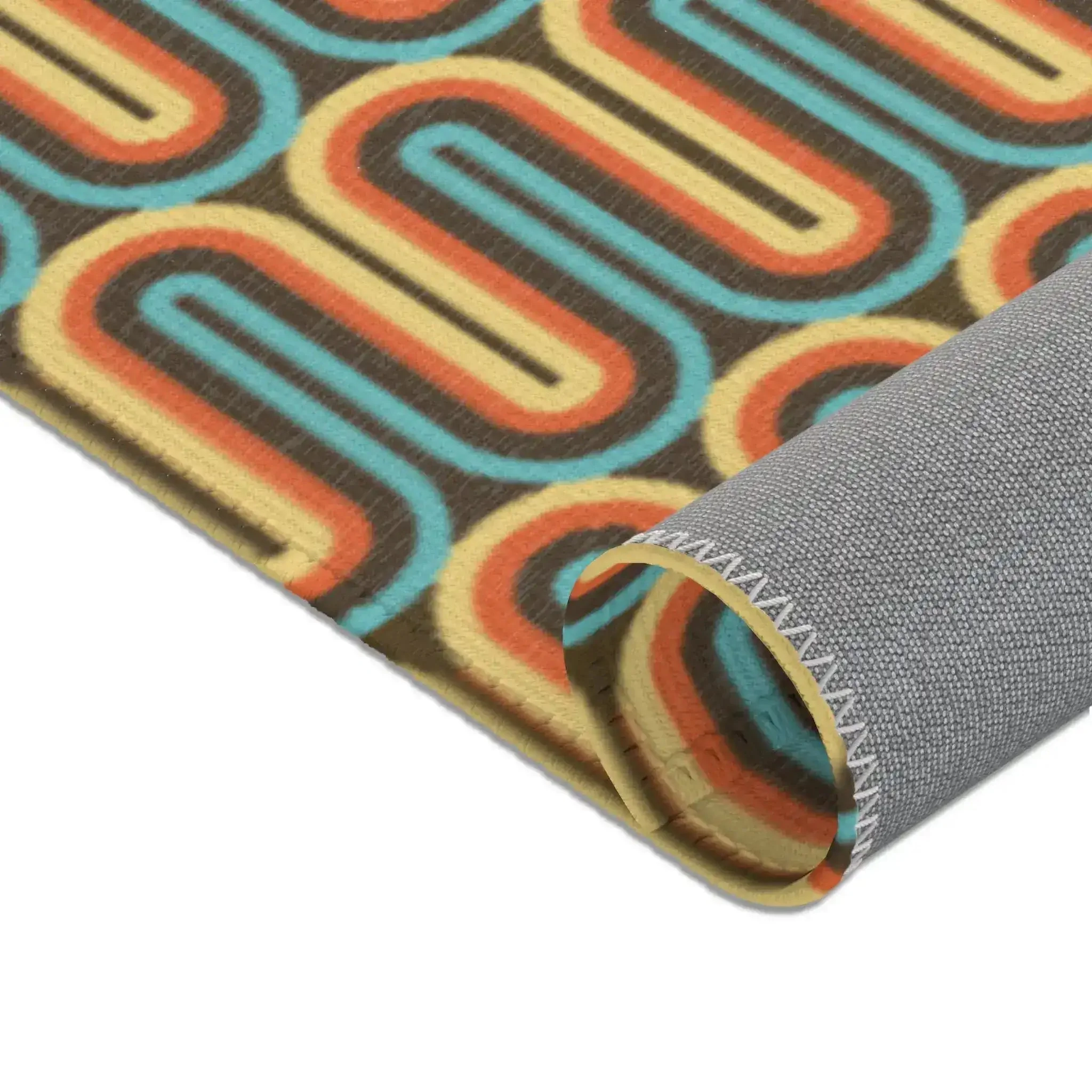 Retro Sunset Waves Accent Rug - Image 4