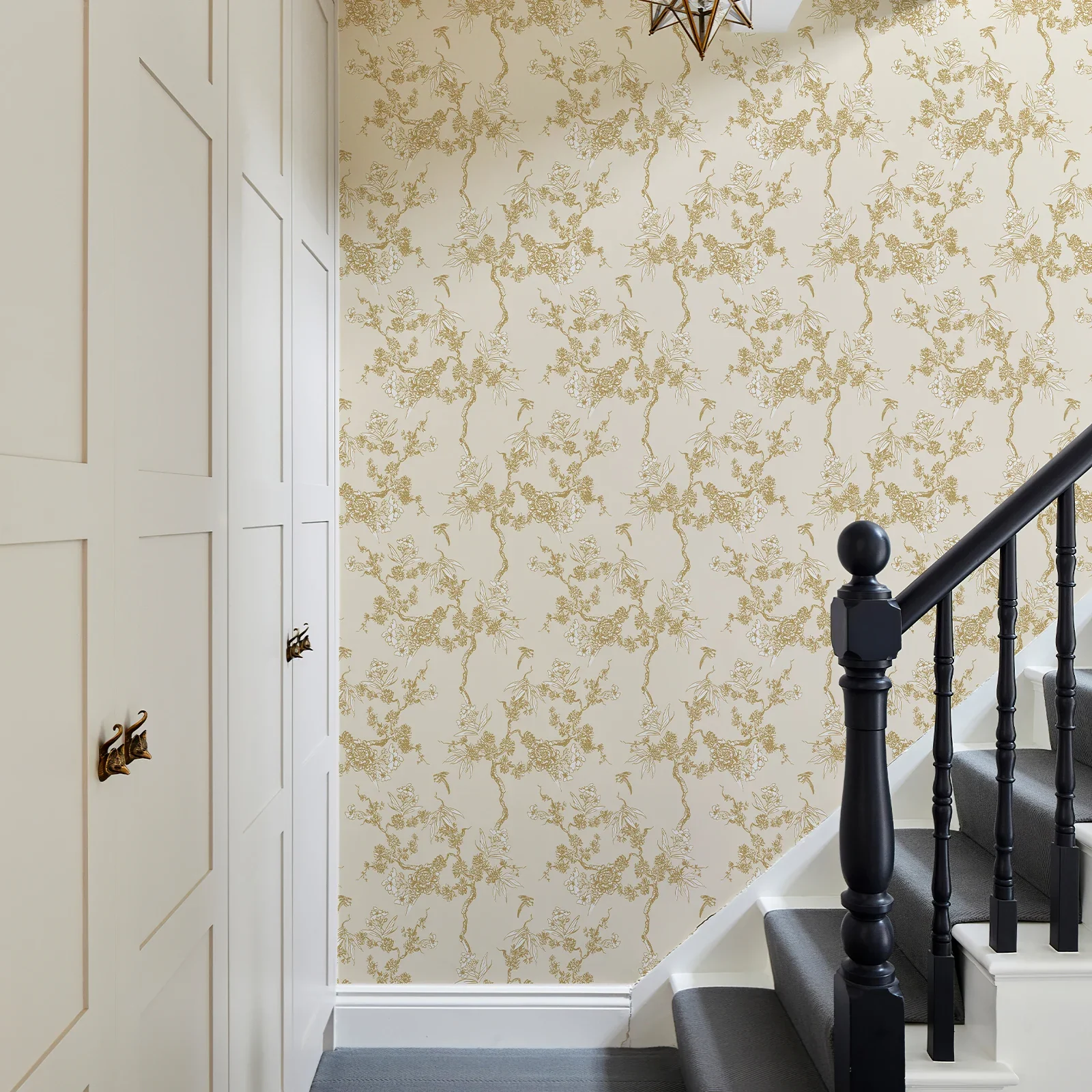 Retro Yellow Floral Wallpaper - Image 3