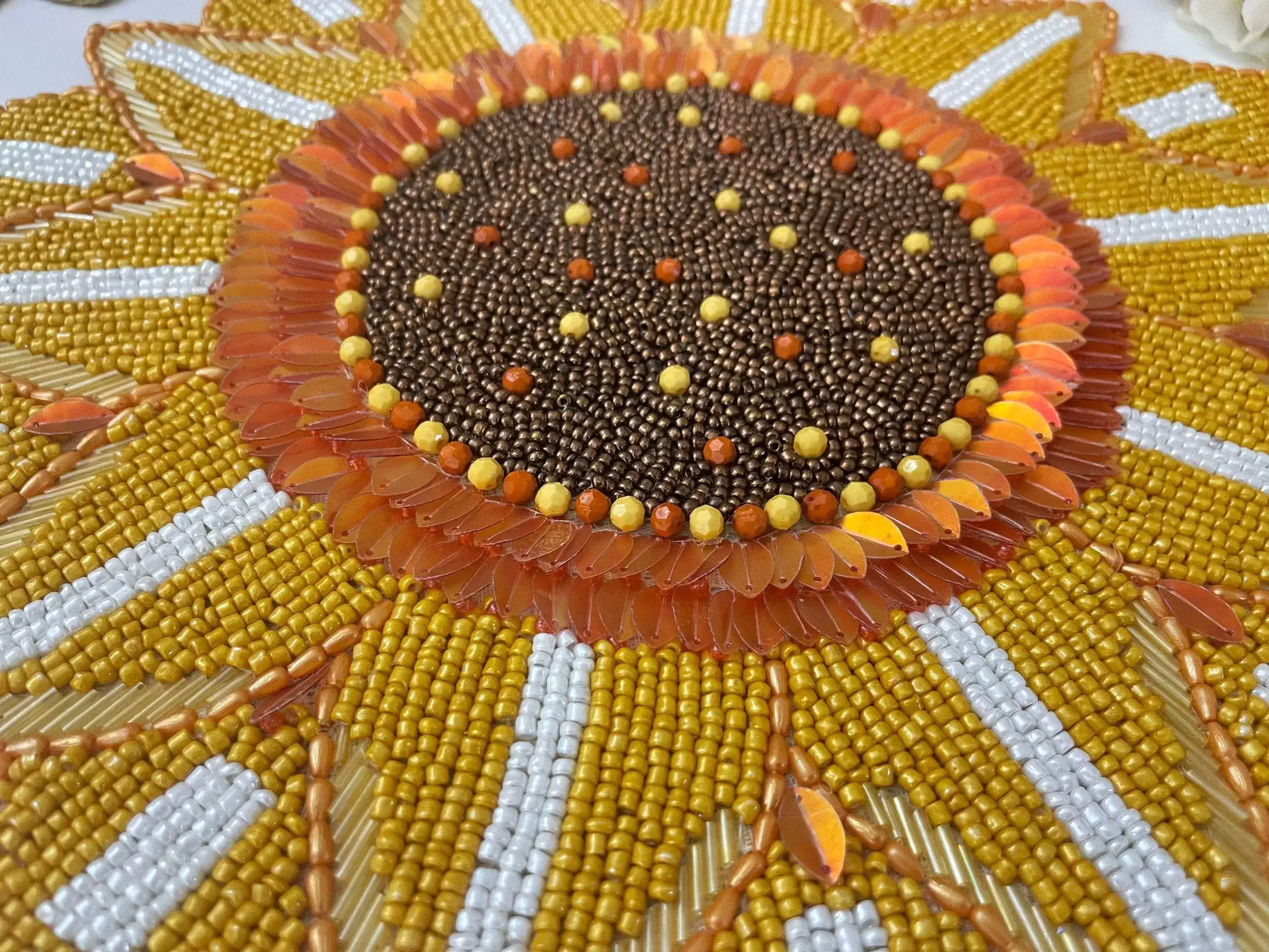 Rising Sunflower Beaded Placemat - Image 3