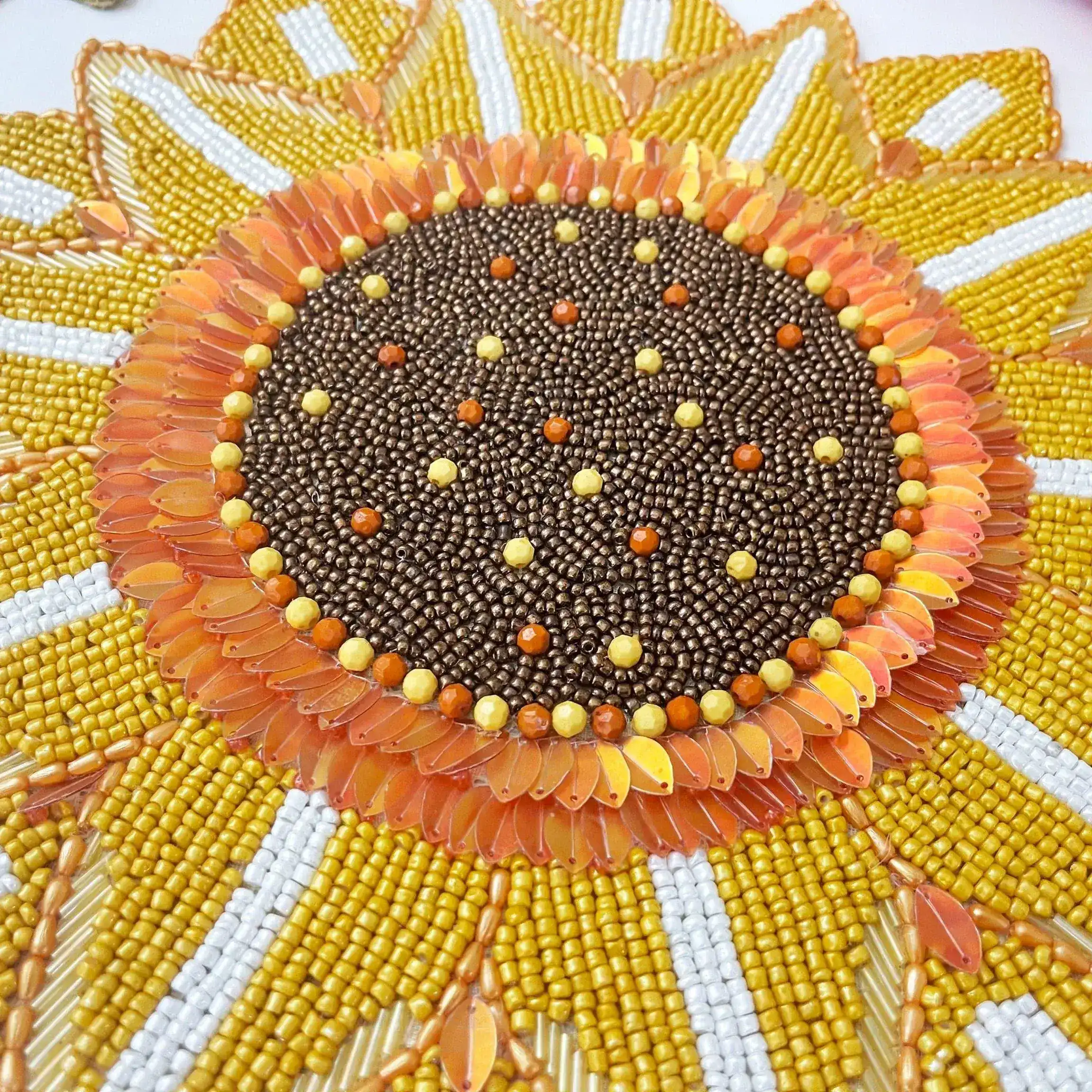 Rising Sunflower Beaded Placemat - Image 7