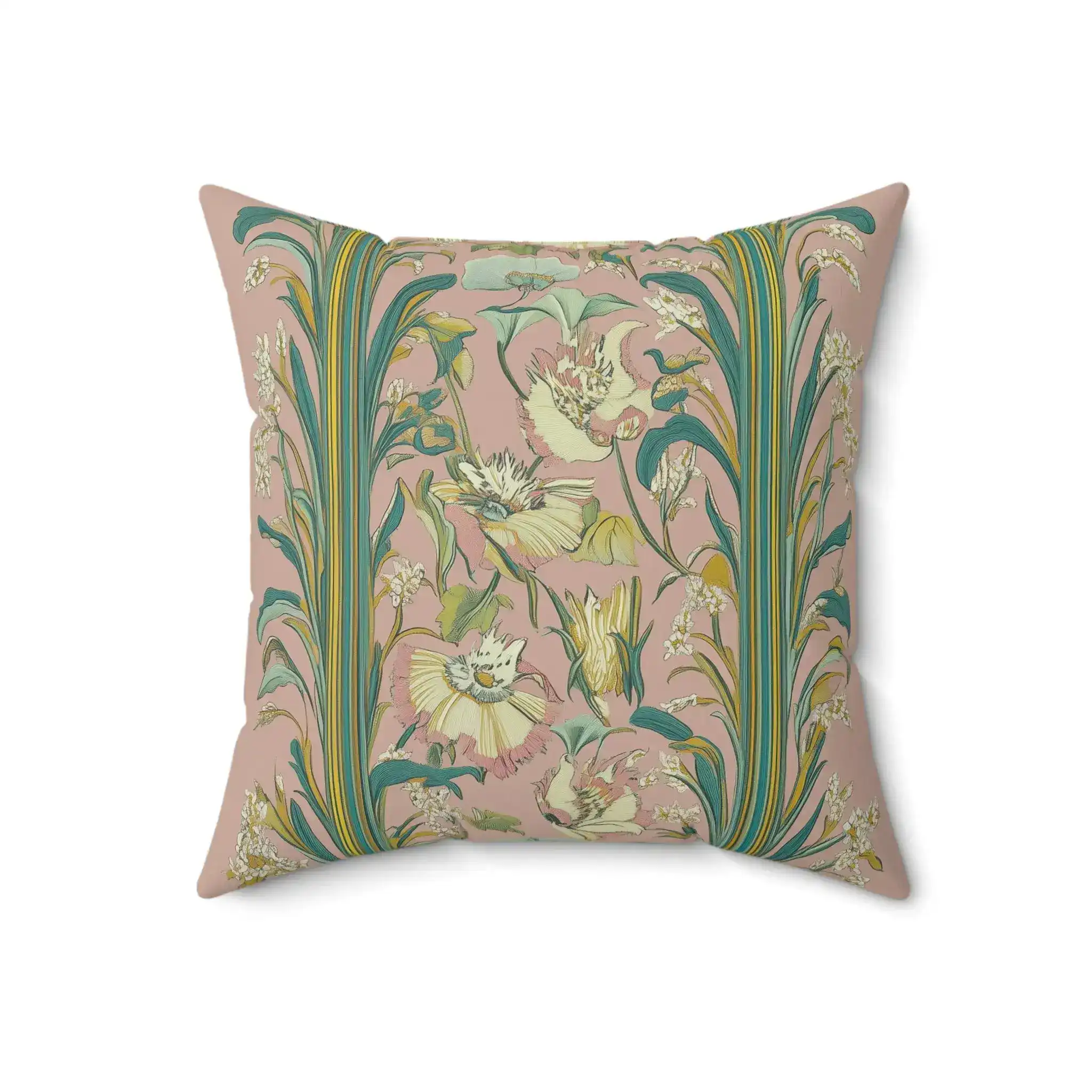Romantic Meadow Bloom Throw Pillow - Image 4