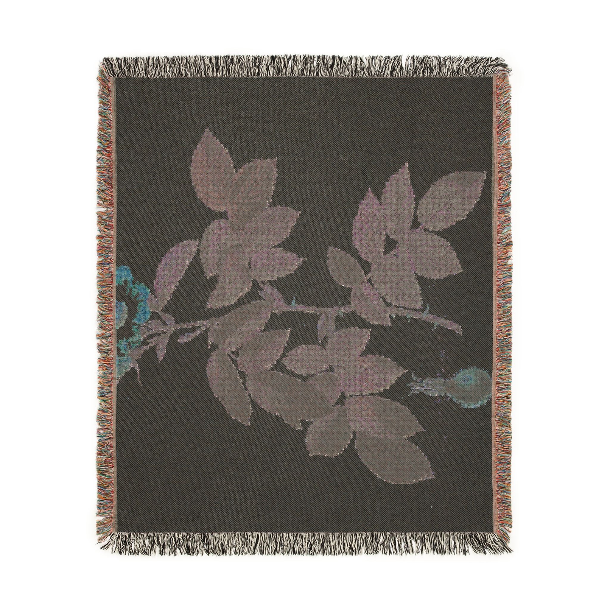 rosa-villosa-pomifera-les-roses-p-j-redoute | Woven Tapestry Blanket - Image 9