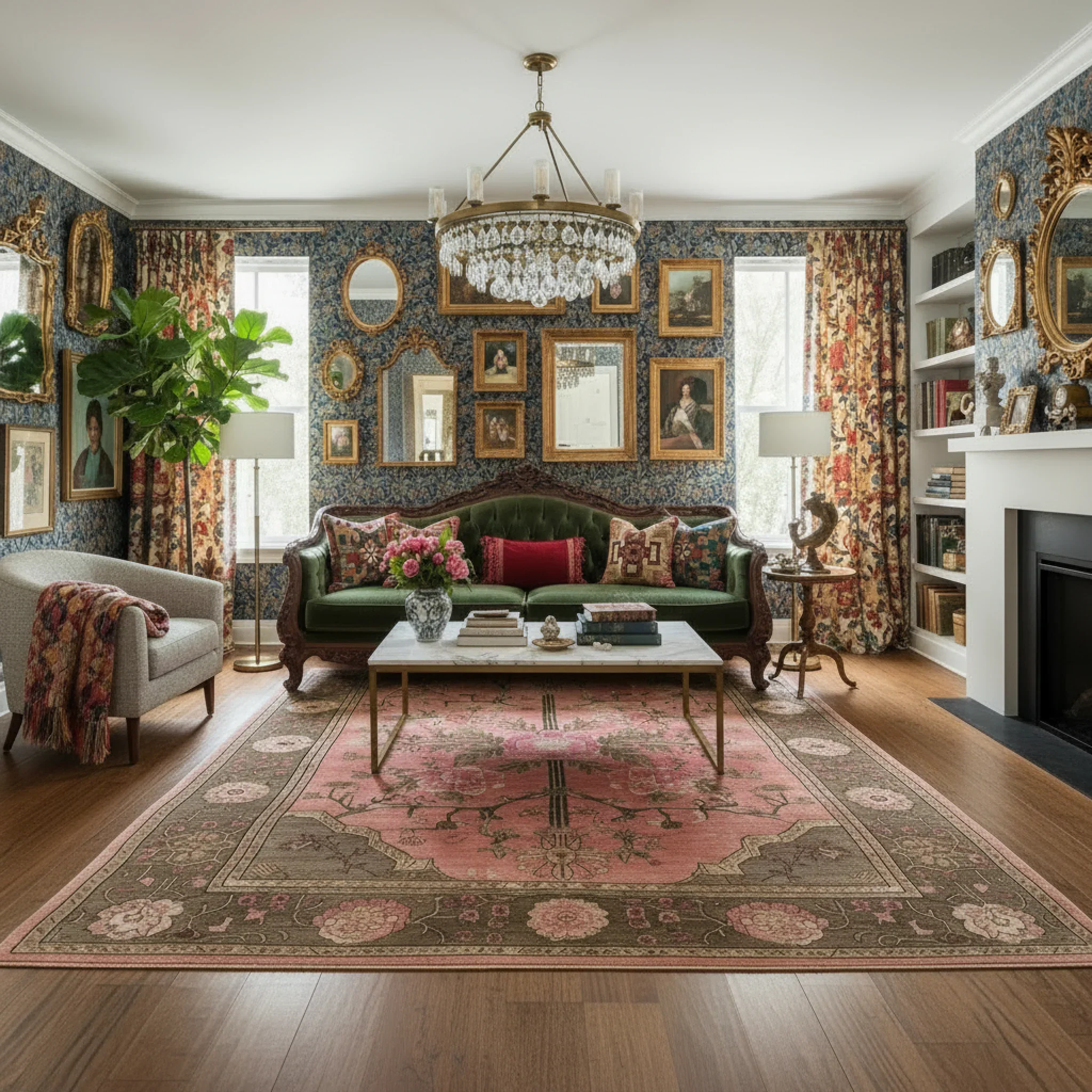 Rosaire Grandeur Knotted Wool Rug - Image 2