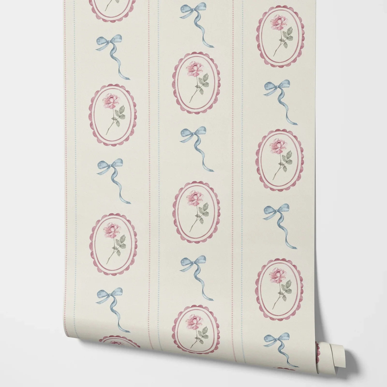 Rose and Bow Cottage Wallpaper - Image 4