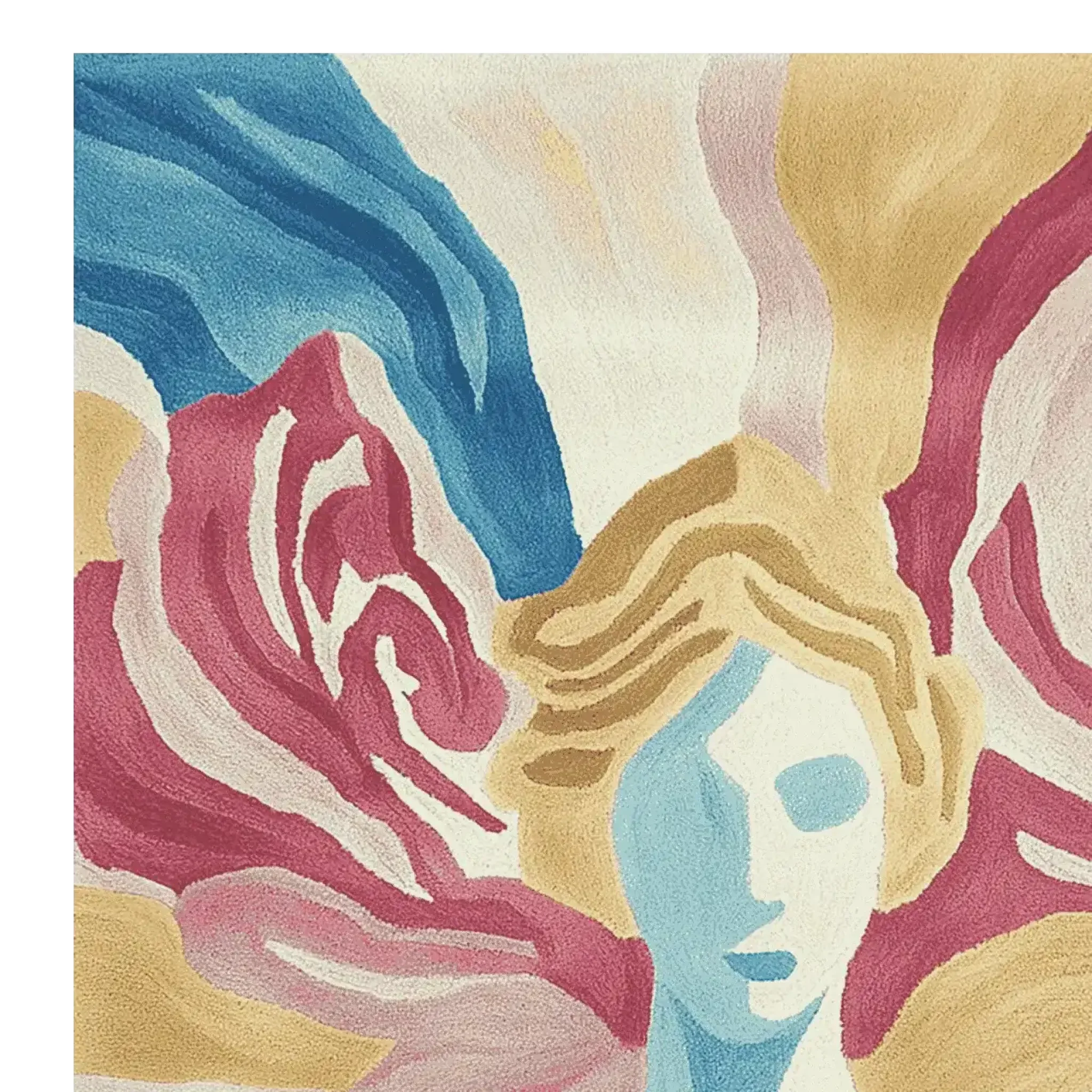 Rose Aura Muse Hand Tufted Rug - Image 4