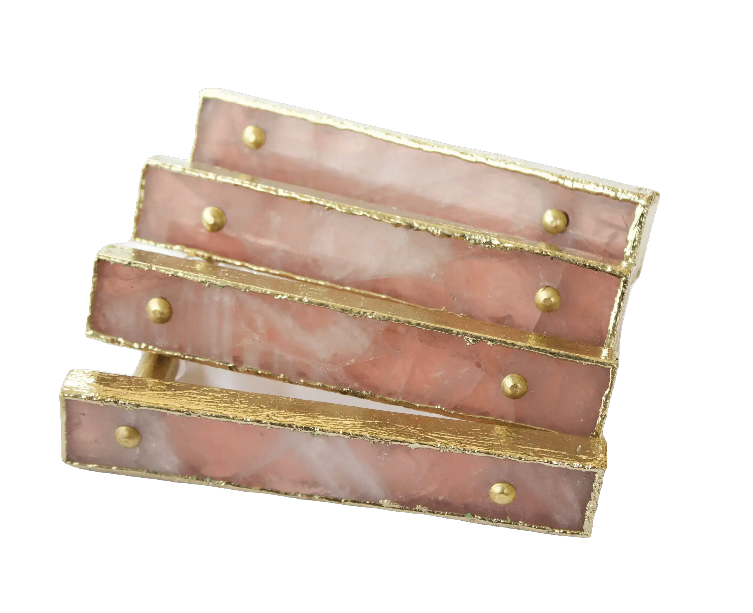 Rose Quartz Agate Cabinet Door Pull Handle - Set of 4 - Image 2