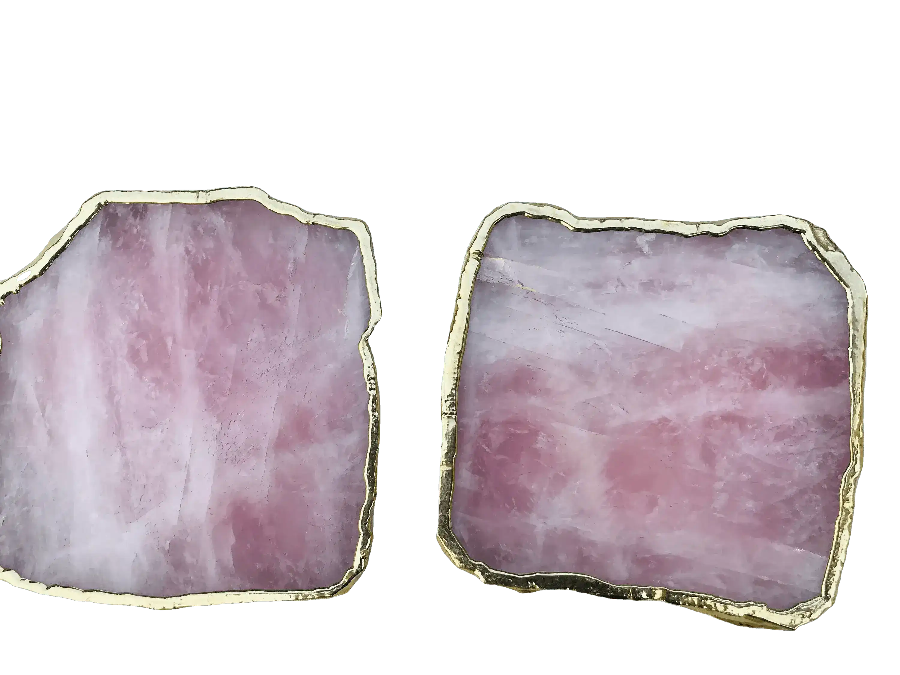Rose Quartz Agate Coaster - Set of 4 - Image 3