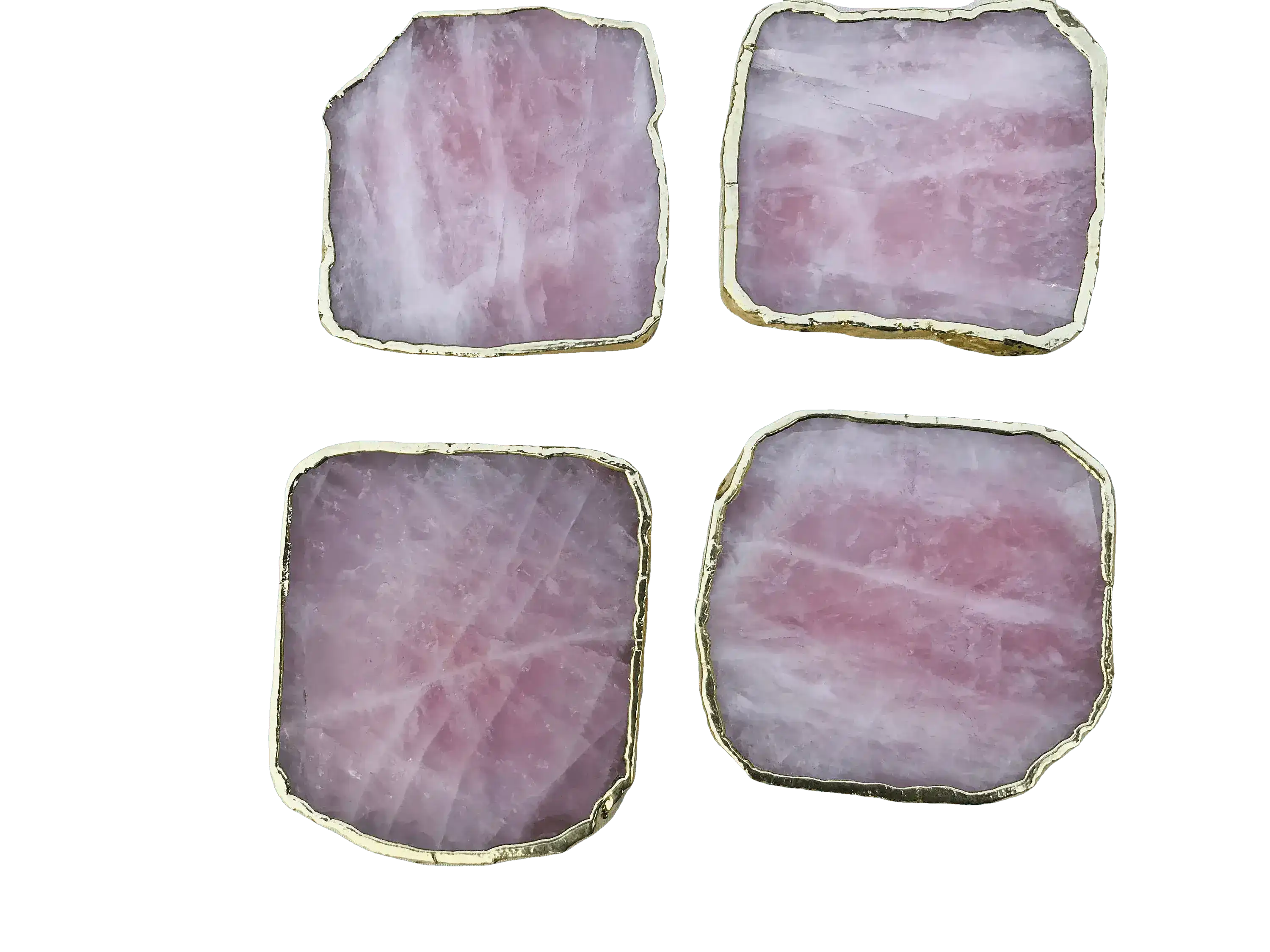 Rose Quartz Agate Coaster - Set of 4 - Image 5