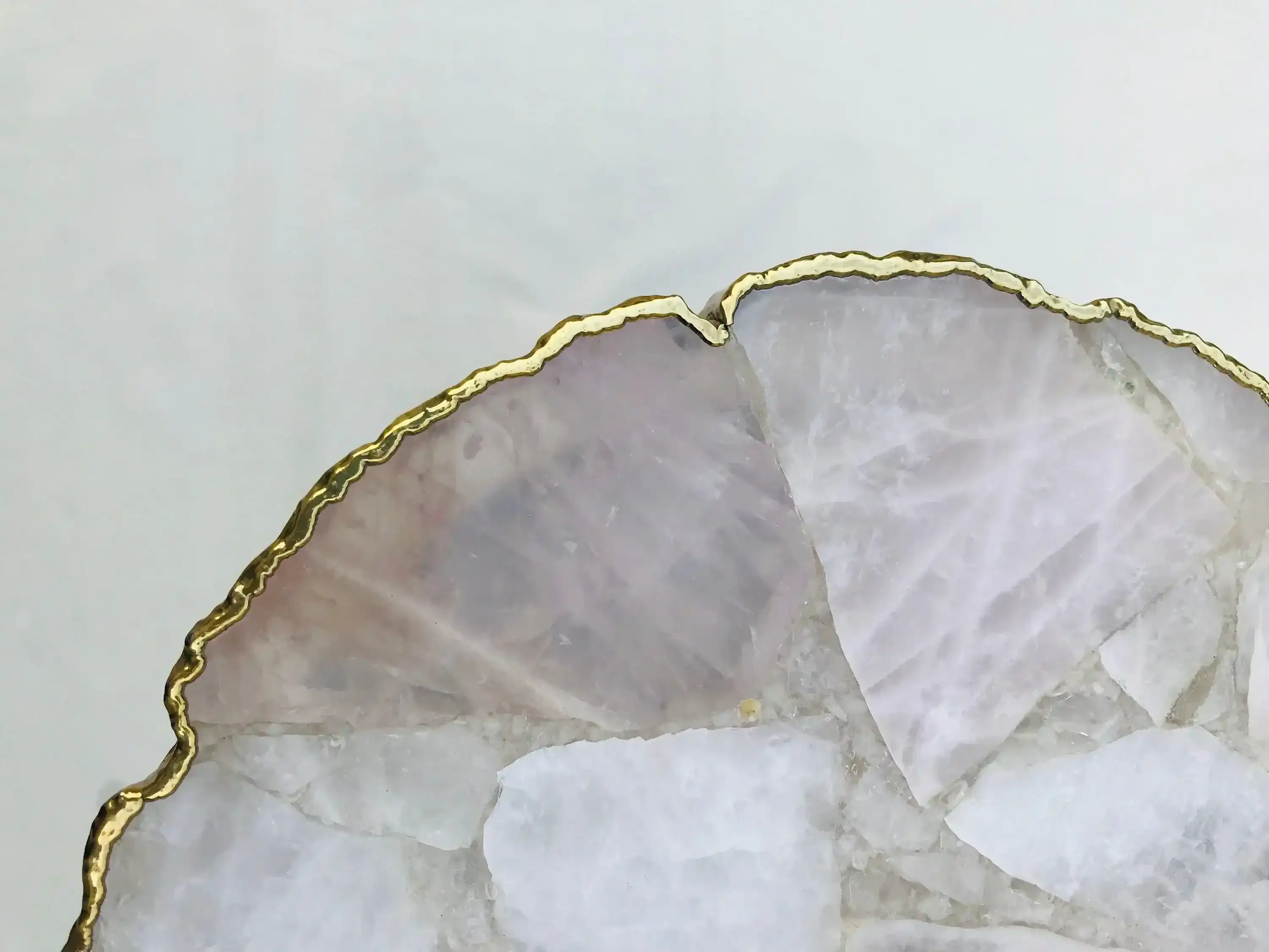 Rose Quartz Agate Organic Edge Accent Table - Image 4