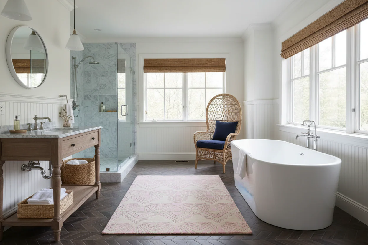 Rose Quartz Contemporary Hand Tufted Rug - Image 4