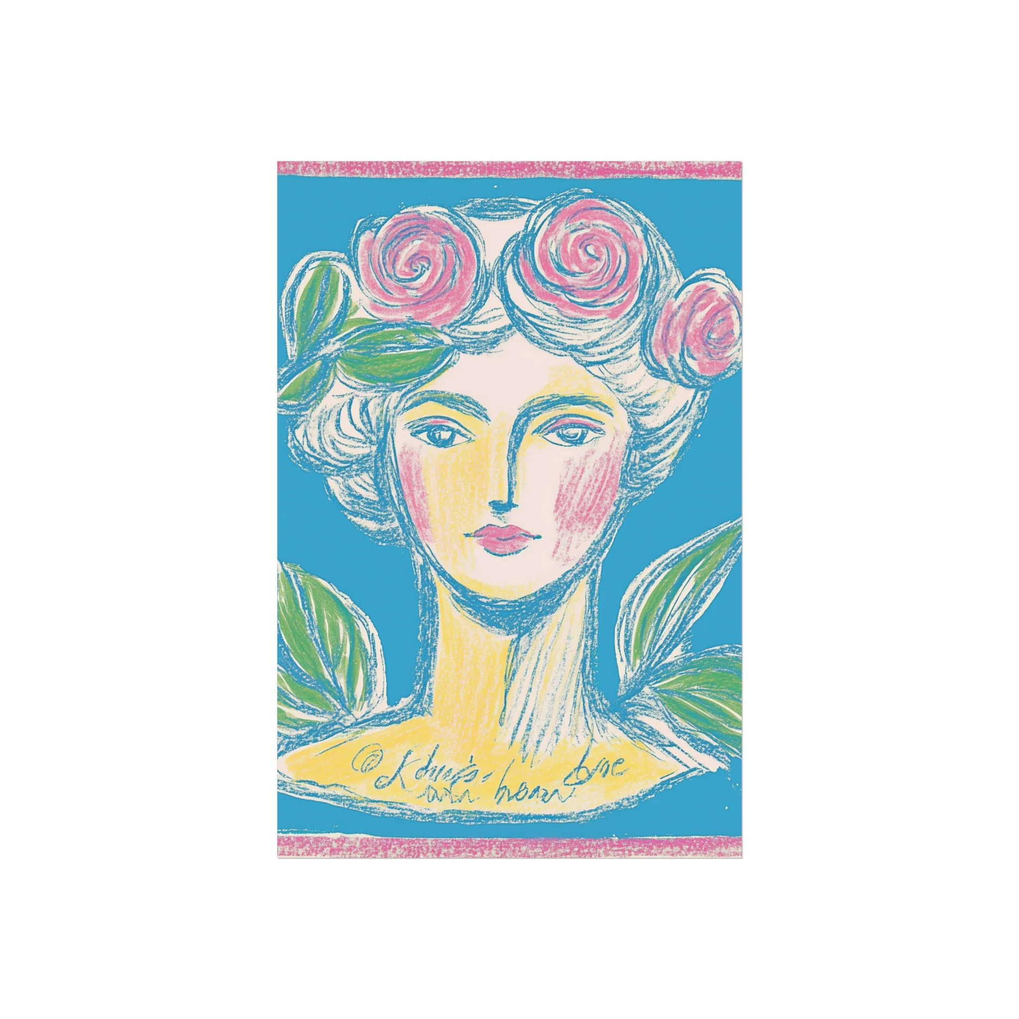 Rosette Muse - Feminine Vintage-Inspired Fine Art Poster - Image 2