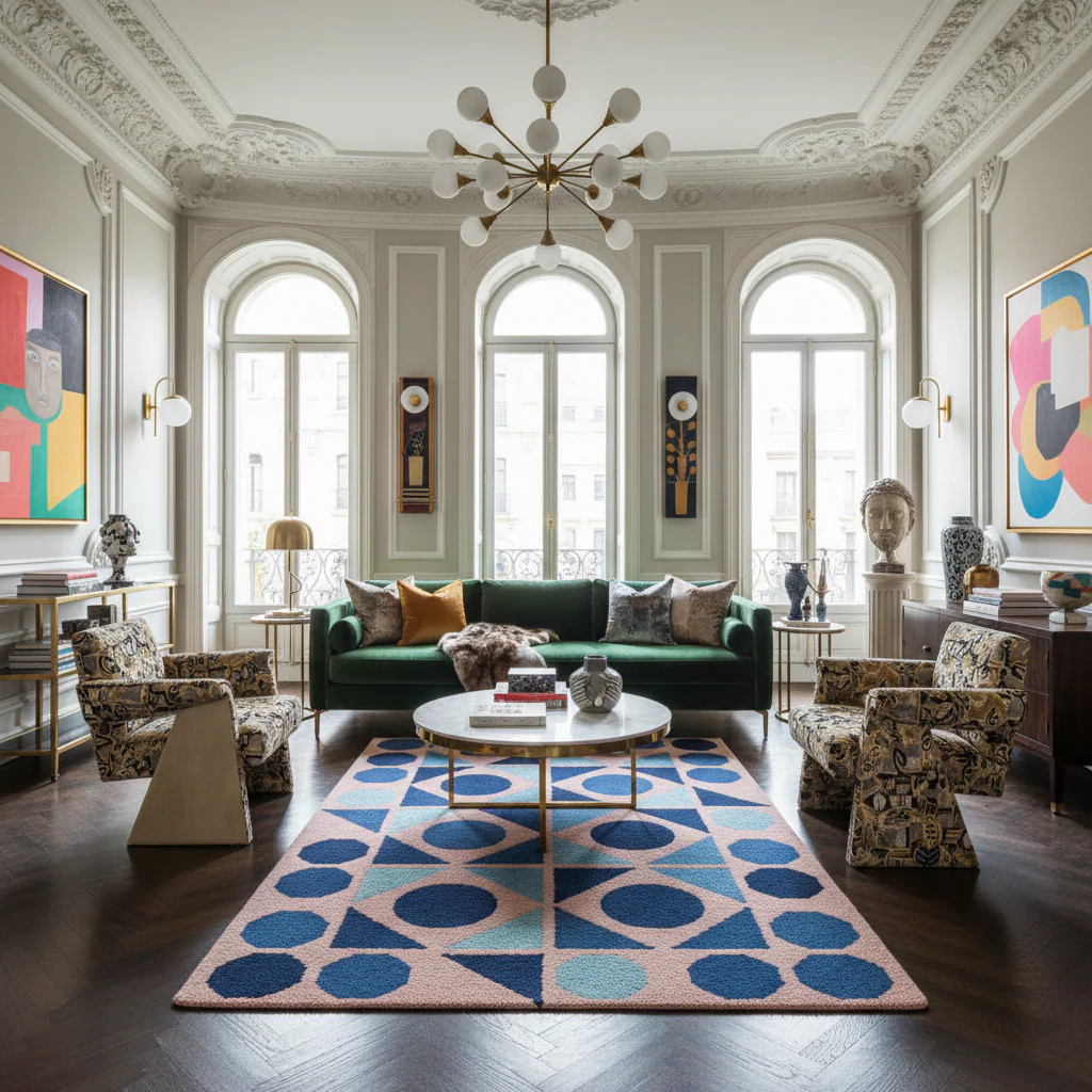 Round n Round Hand Tufted Wool Rug - Image 3