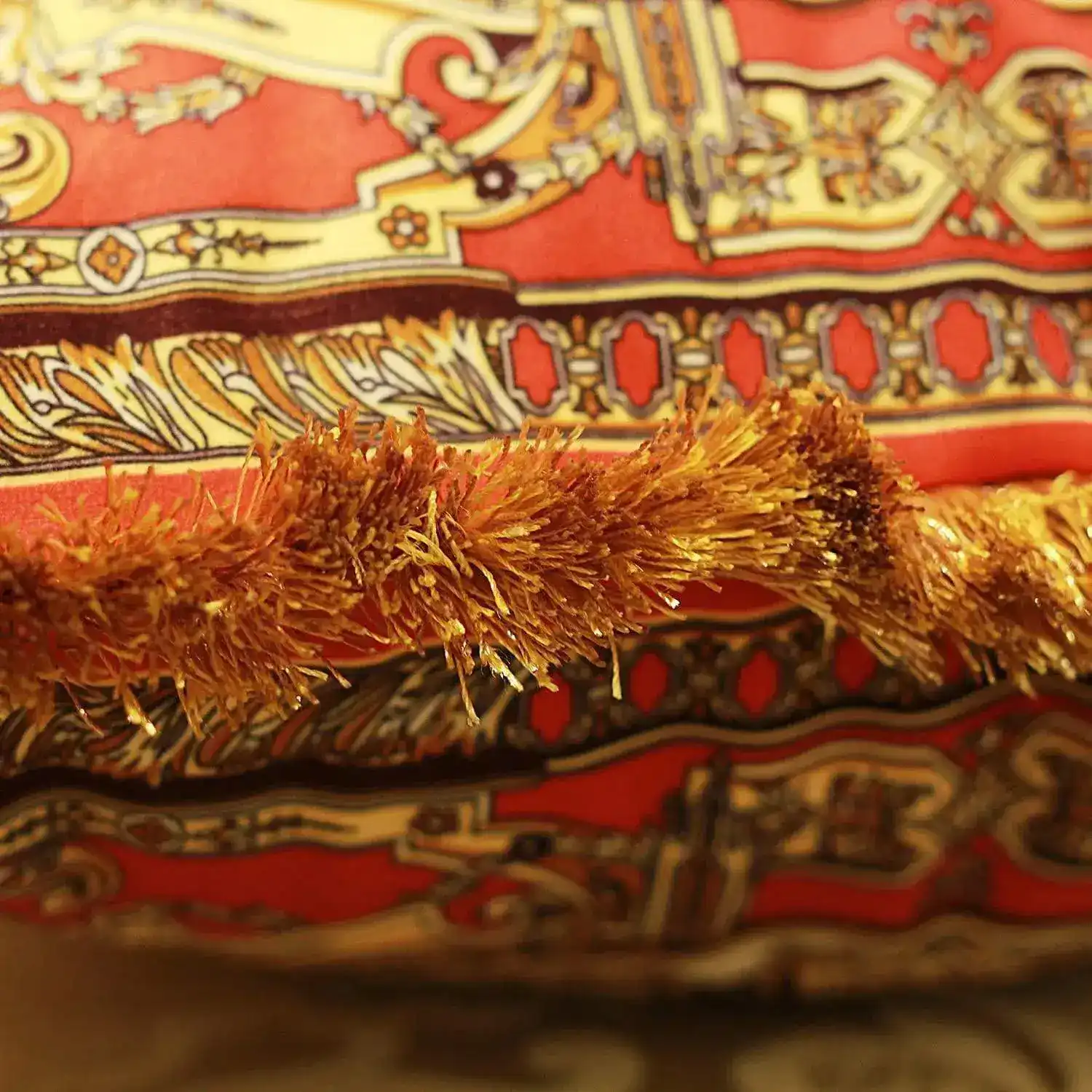 Royal Fringed Jacquard Pillow Case - Image 5