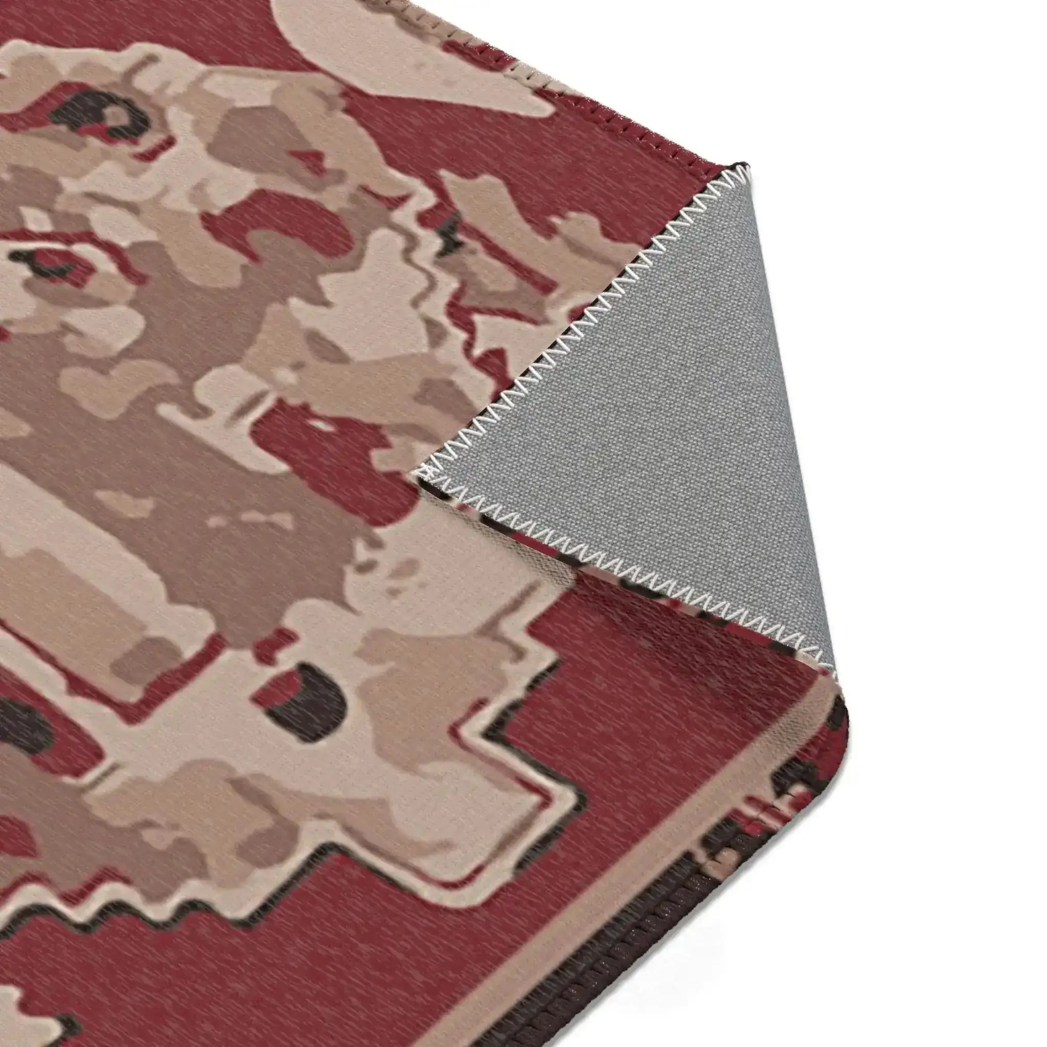 Rustic Red Medallion Accent Rug - Image 5