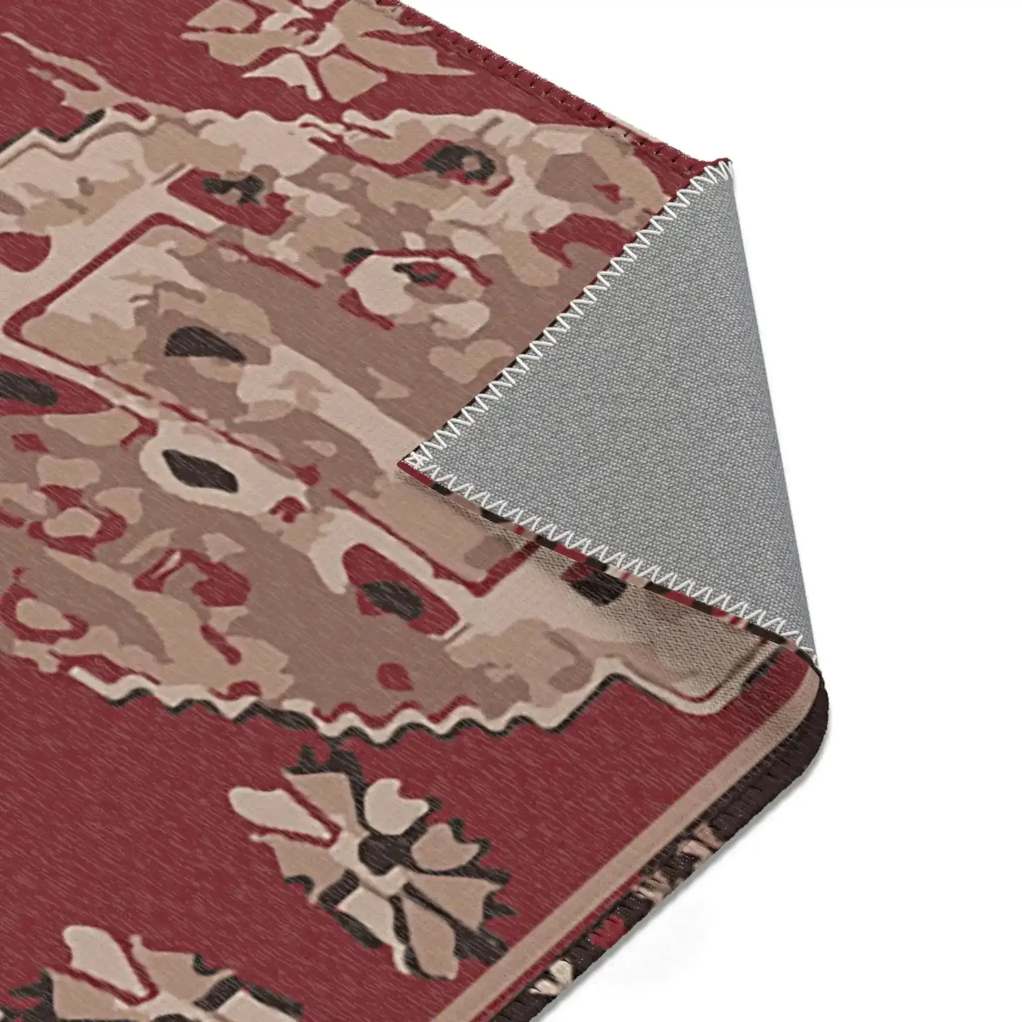 Rustic Red Medallion Accent Rug - Image 6