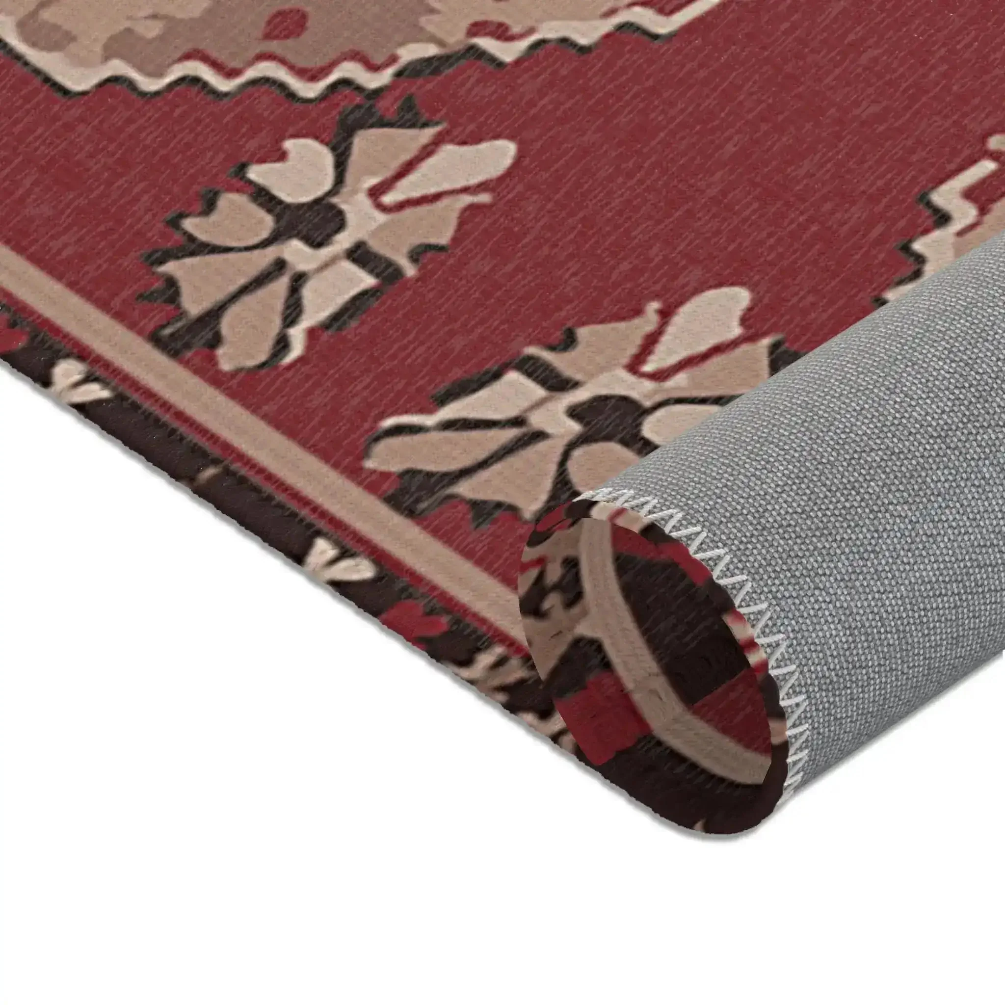 Rustic Red Medallion Accent Rug - Image 7