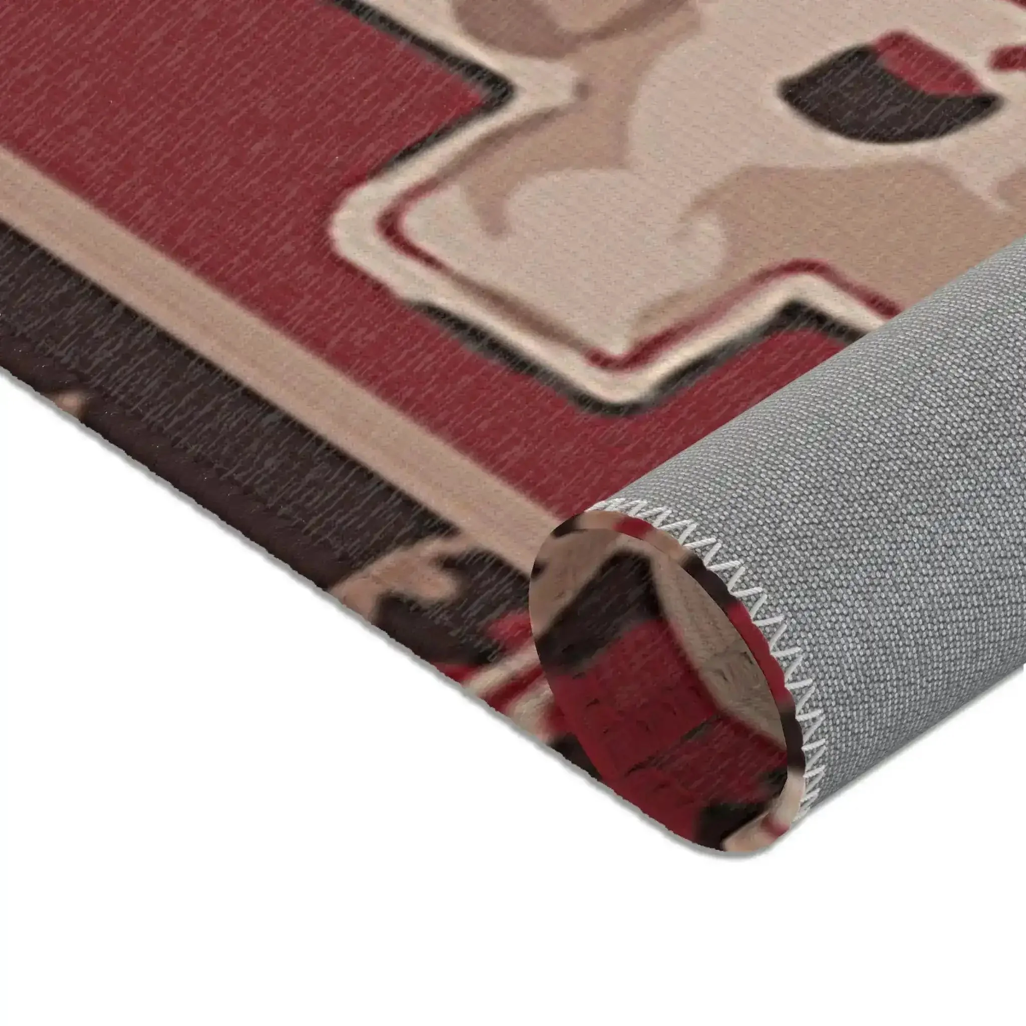 Rustic Red Medallion Accent Rug - Image 9