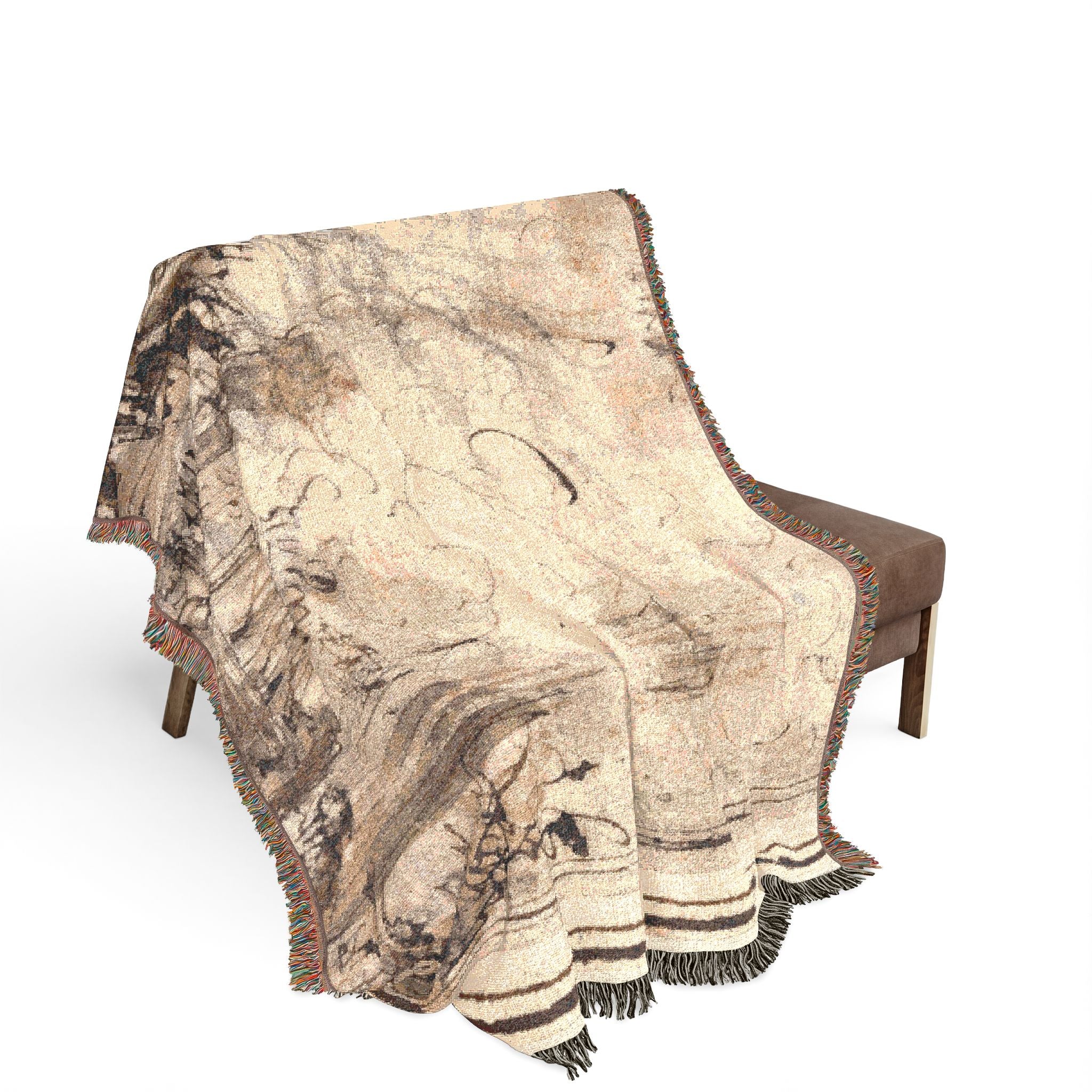 Sacrificial Offering in a Temple Woven Throw Blanket - Image 2