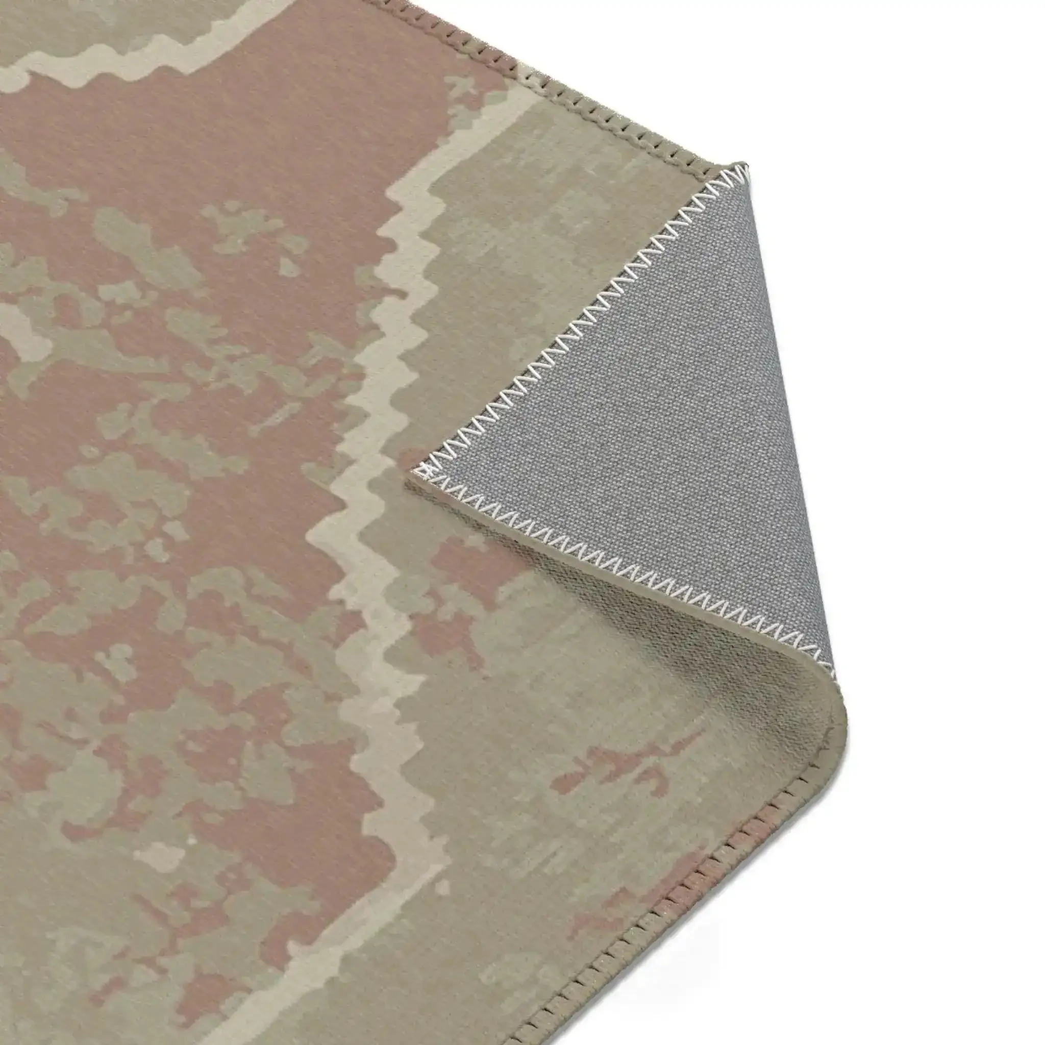 Sage and Terracotta Vintage Diamond Accent Rug - Image 5