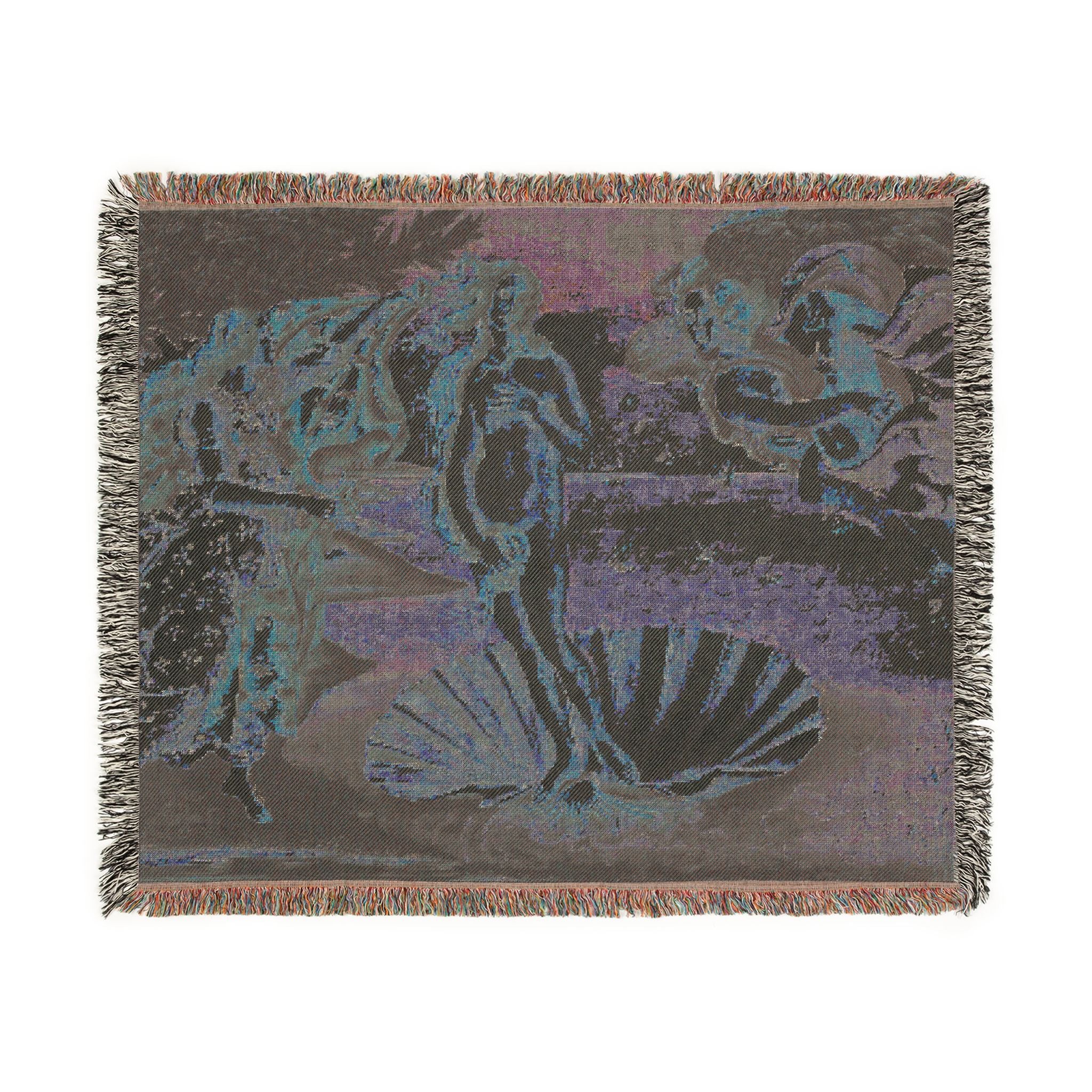 Sandro Botticelli - La nascita di Venere - Google Art Project - edited | Woven Tapestry Blanket - Image 8