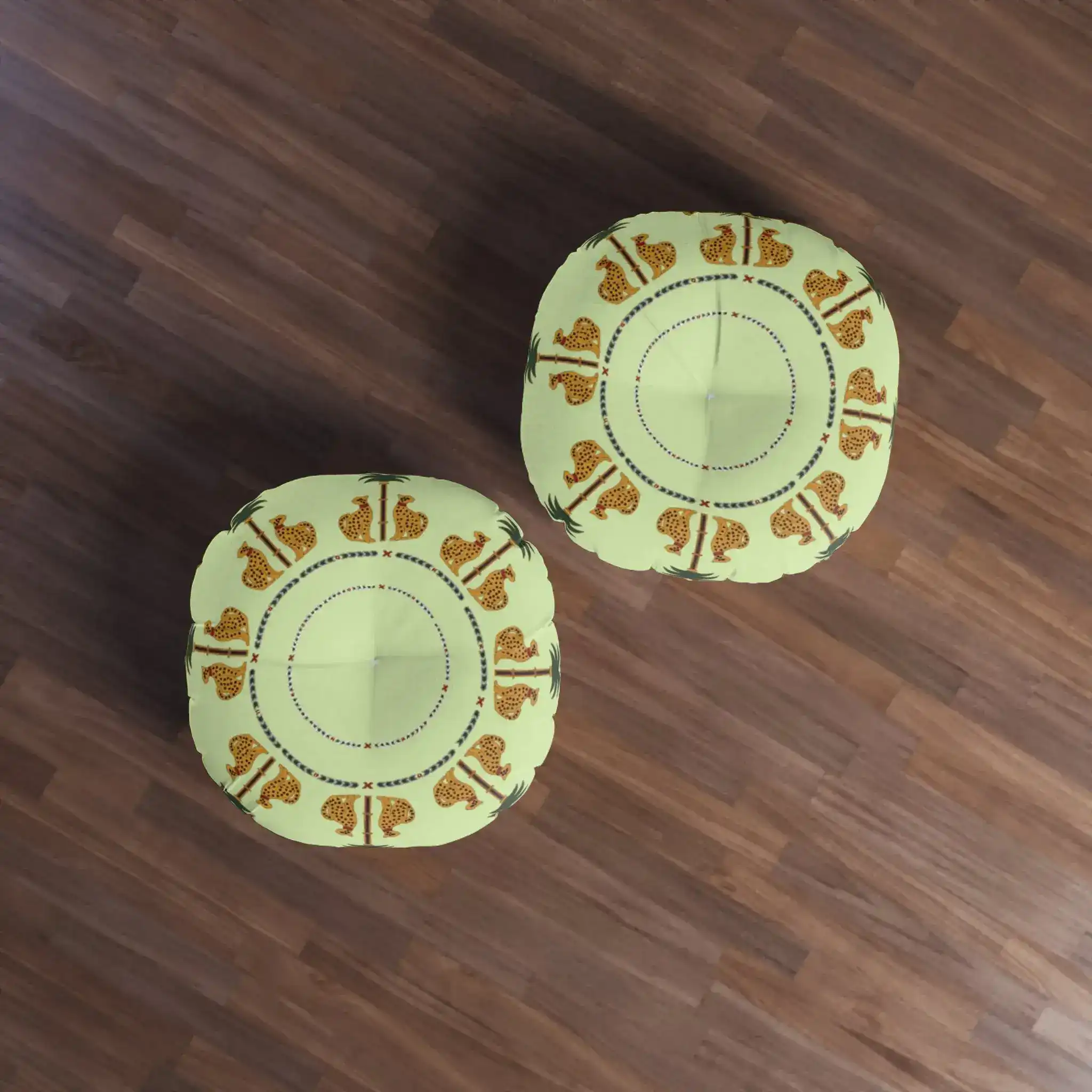 Savanna Serenade Tufted Round Floor Pillow - Image 4