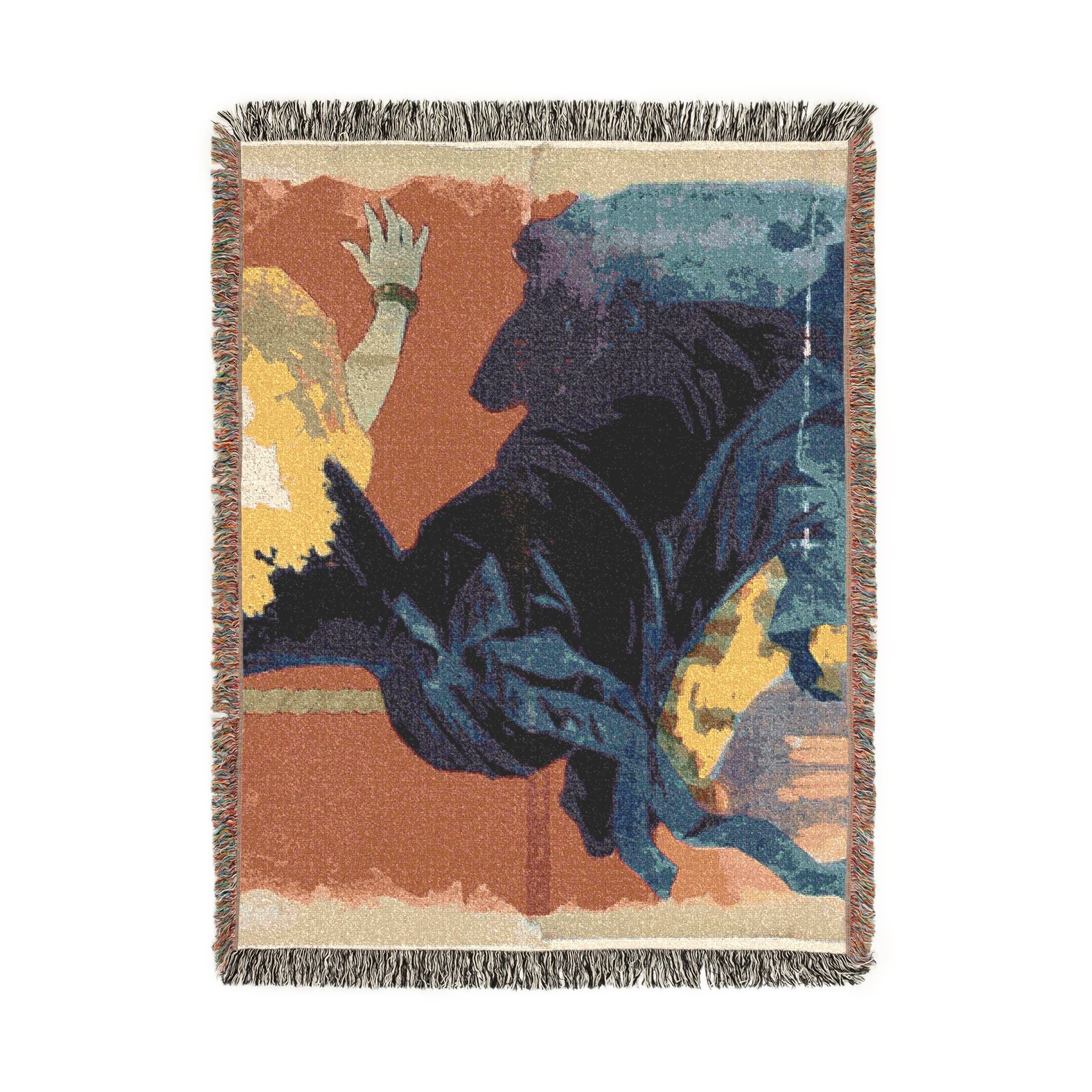saxoleine-lamp-oil-ad-jules-cheret | Woven Tapestry Blanket - Image 11