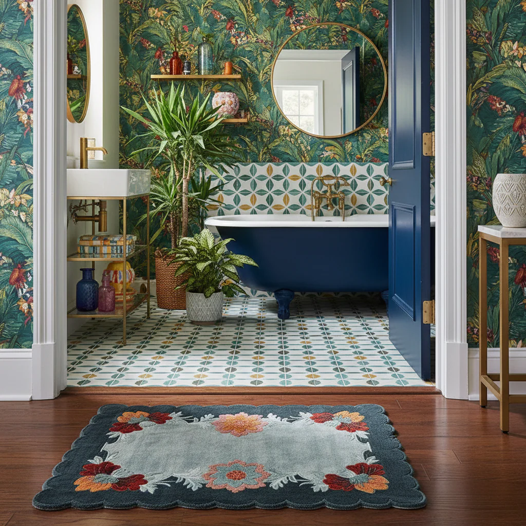 Scallop Bloom Hand Tufted Rug - Image 2