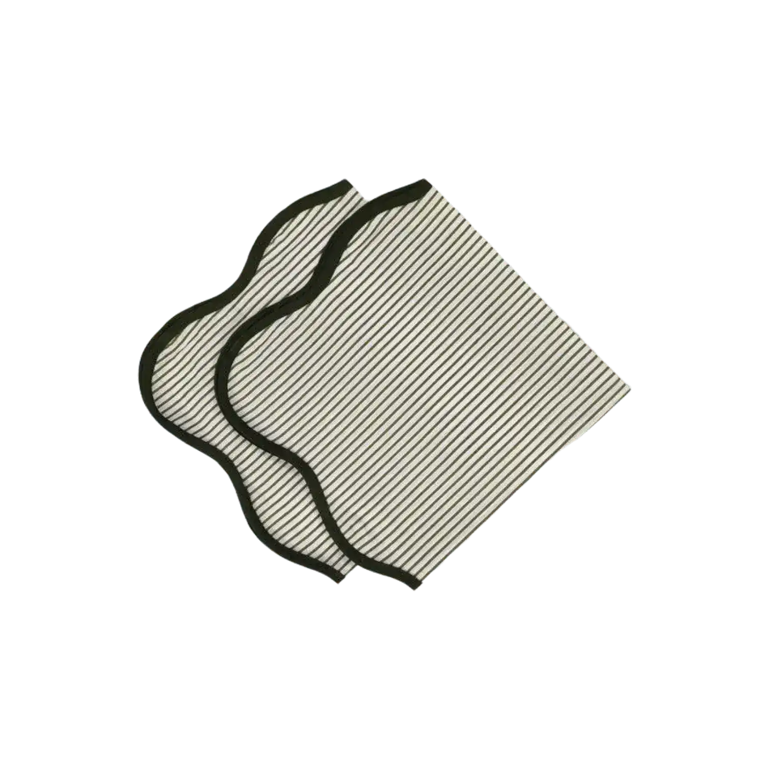 Scallop Striped Square Cotton Napkins - Image 8