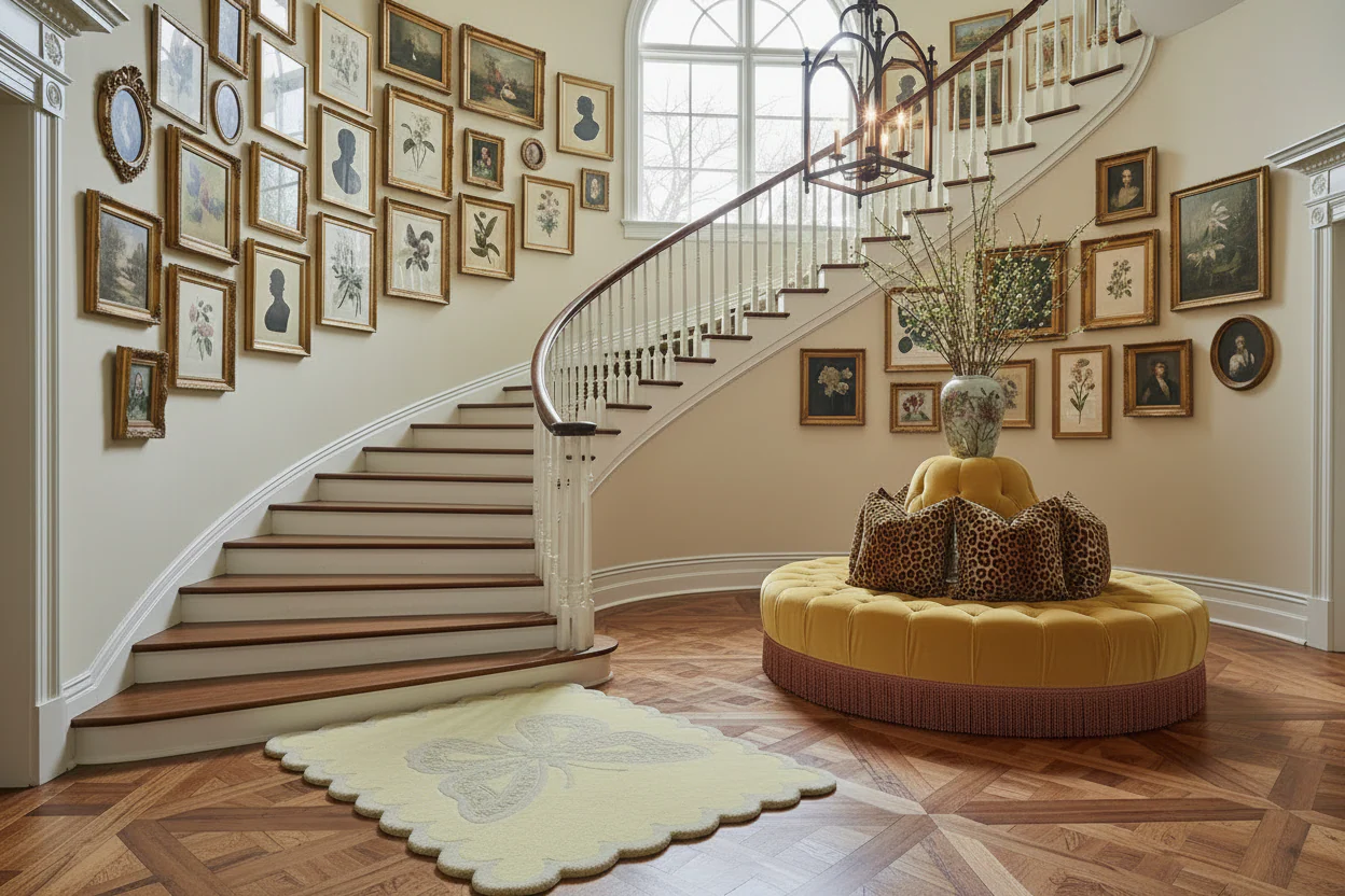 Scalloped Butterfly Hand Tufted Wool Rug - Image 3