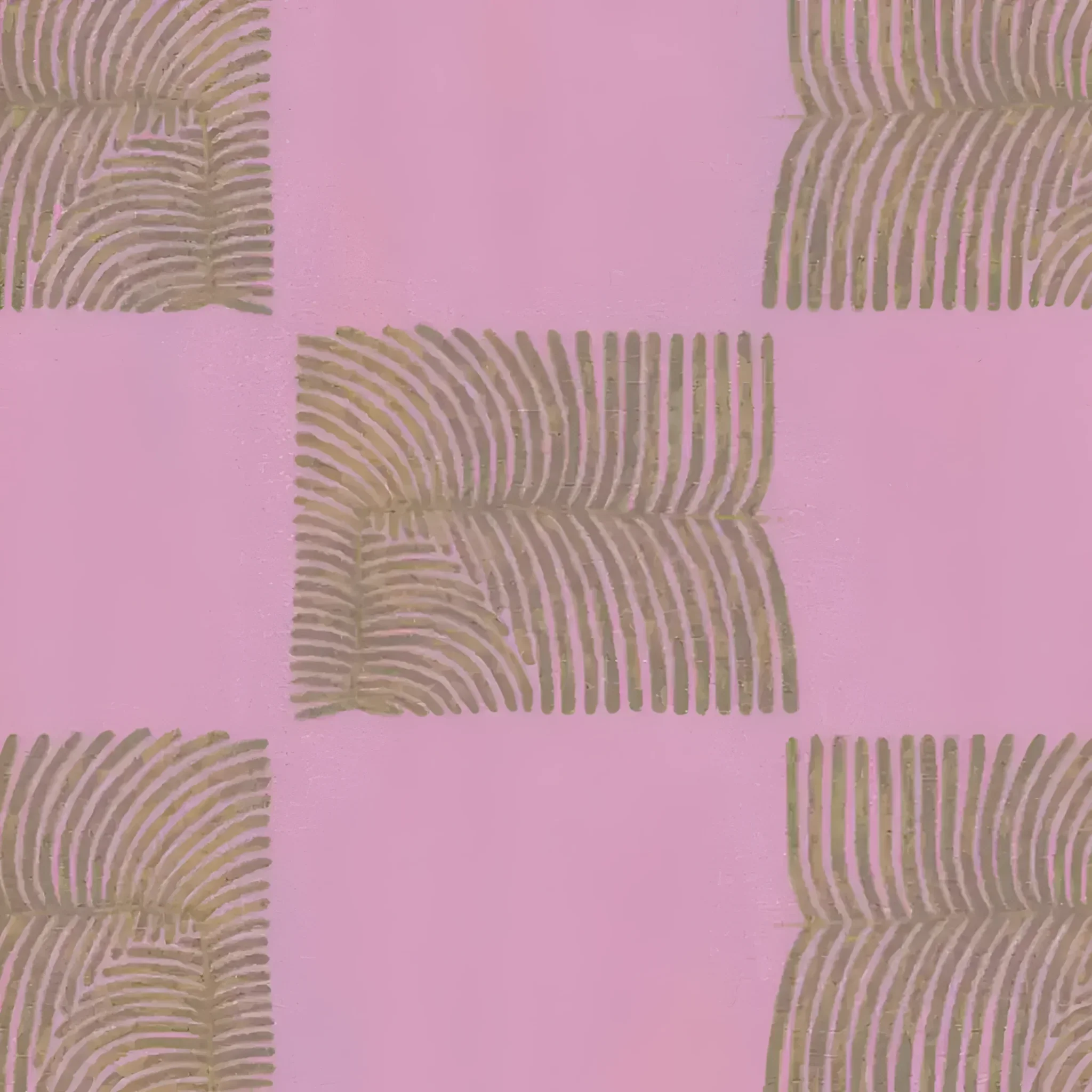 Scalloped Leaf Checker Pink Hand Tufted Rug - Image 12