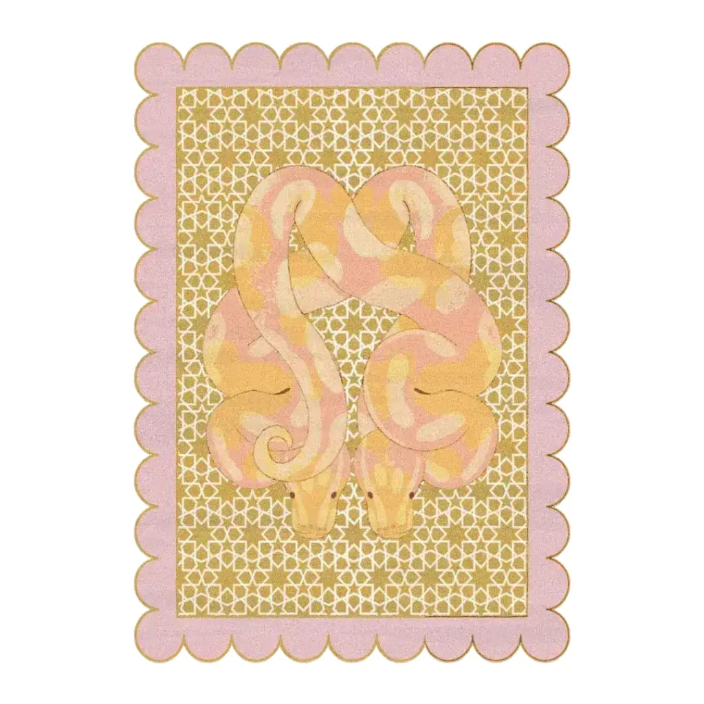 Scalloped Serpentine Duo Harmony Hand Tufted Rug
