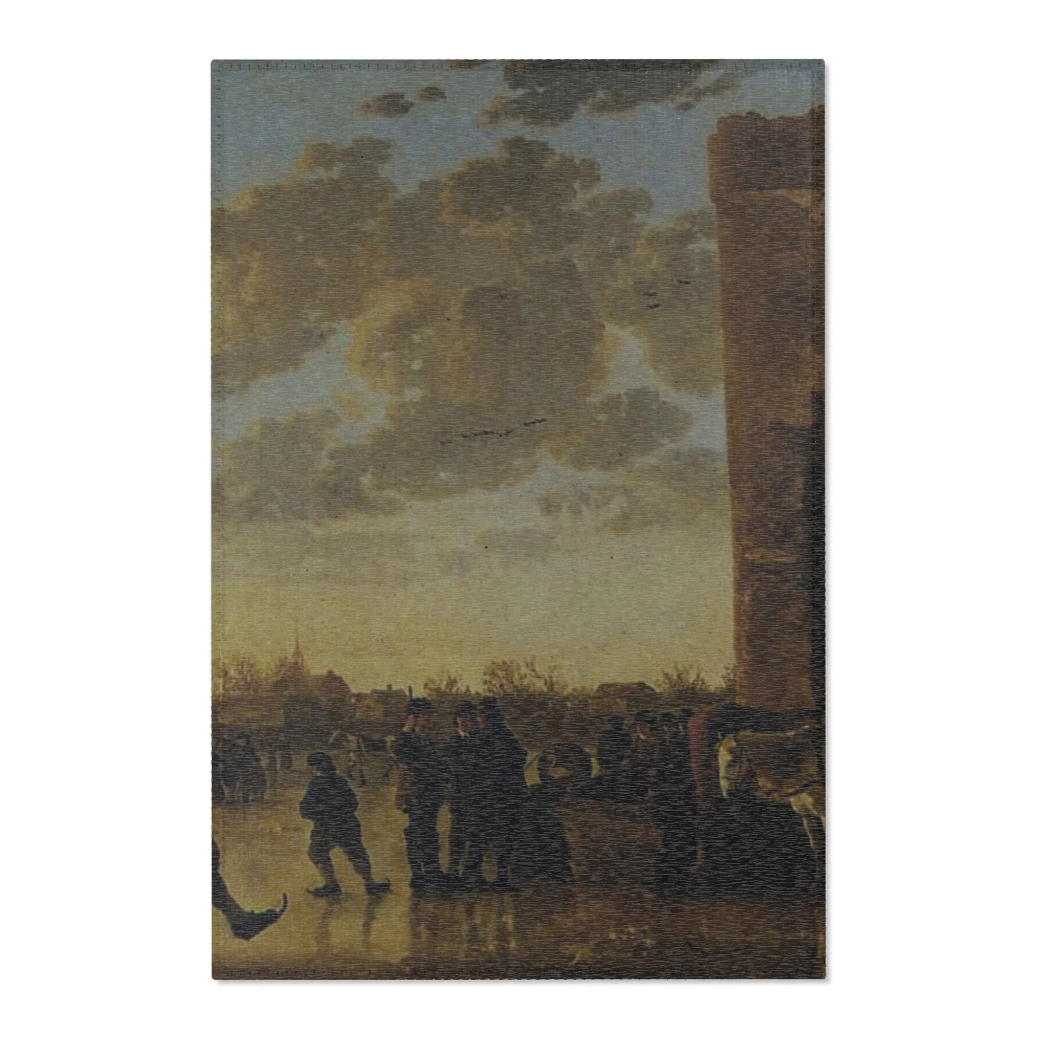 Schilderij, Aelbert Cuyp, met ruïne van Huis te Merwede (12091275046) | Area Rug