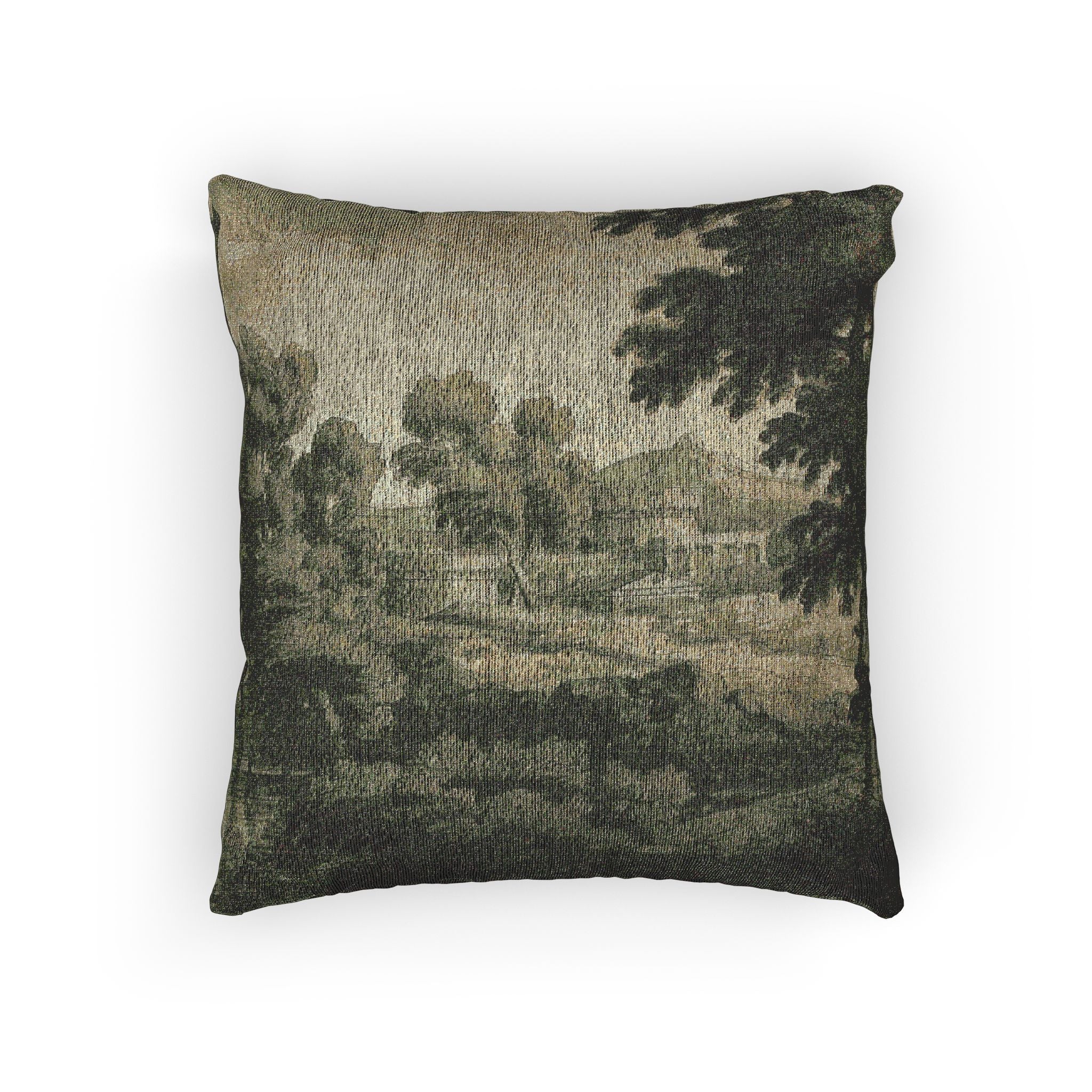 School of Nicolas Poussin - Italianate Landscape with Castle, Trees and Water in Foreground | Woven Pillow - Image 3