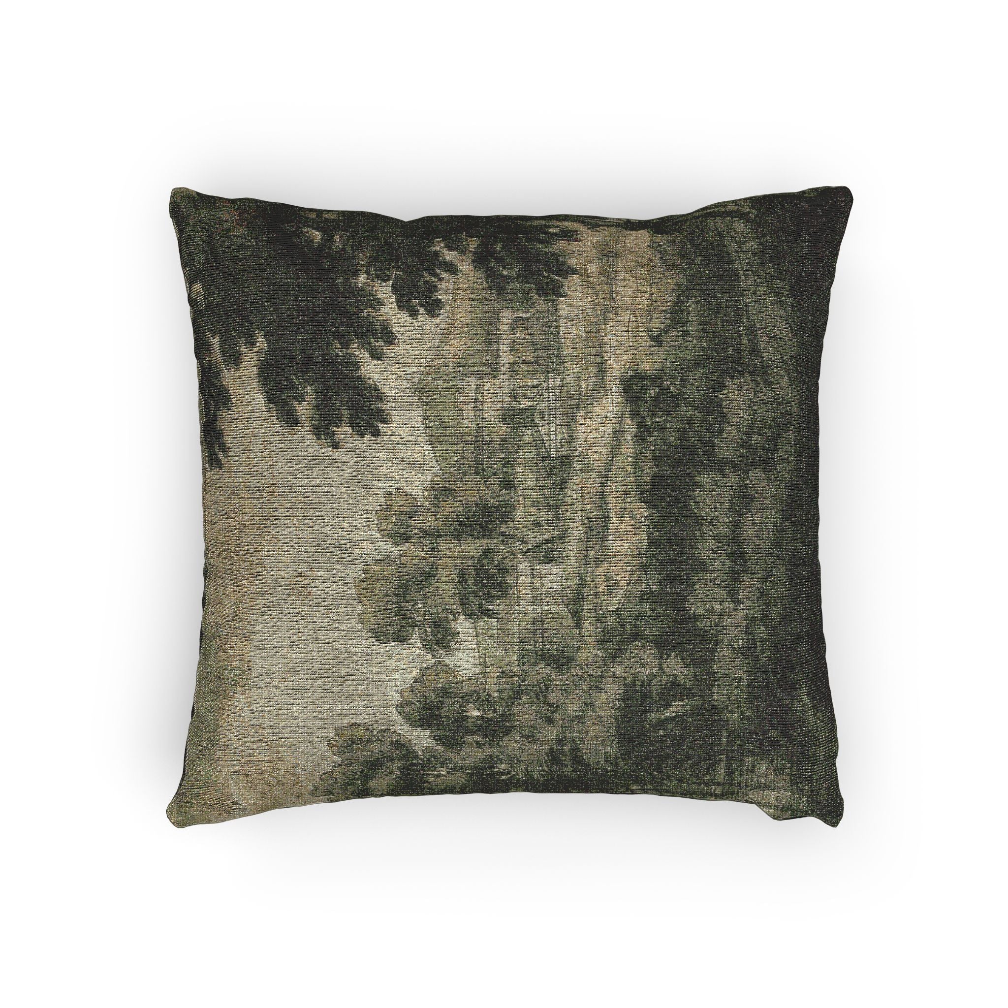 School of Nicolas Poussin - Italianate Landscape with Castle, Trees and Water in Foreground | Woven Pillow - Image 4