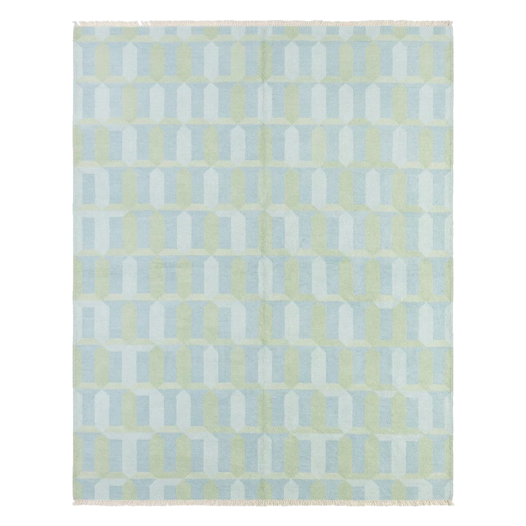 Seafoam Rhythm Hand Knotted Rug