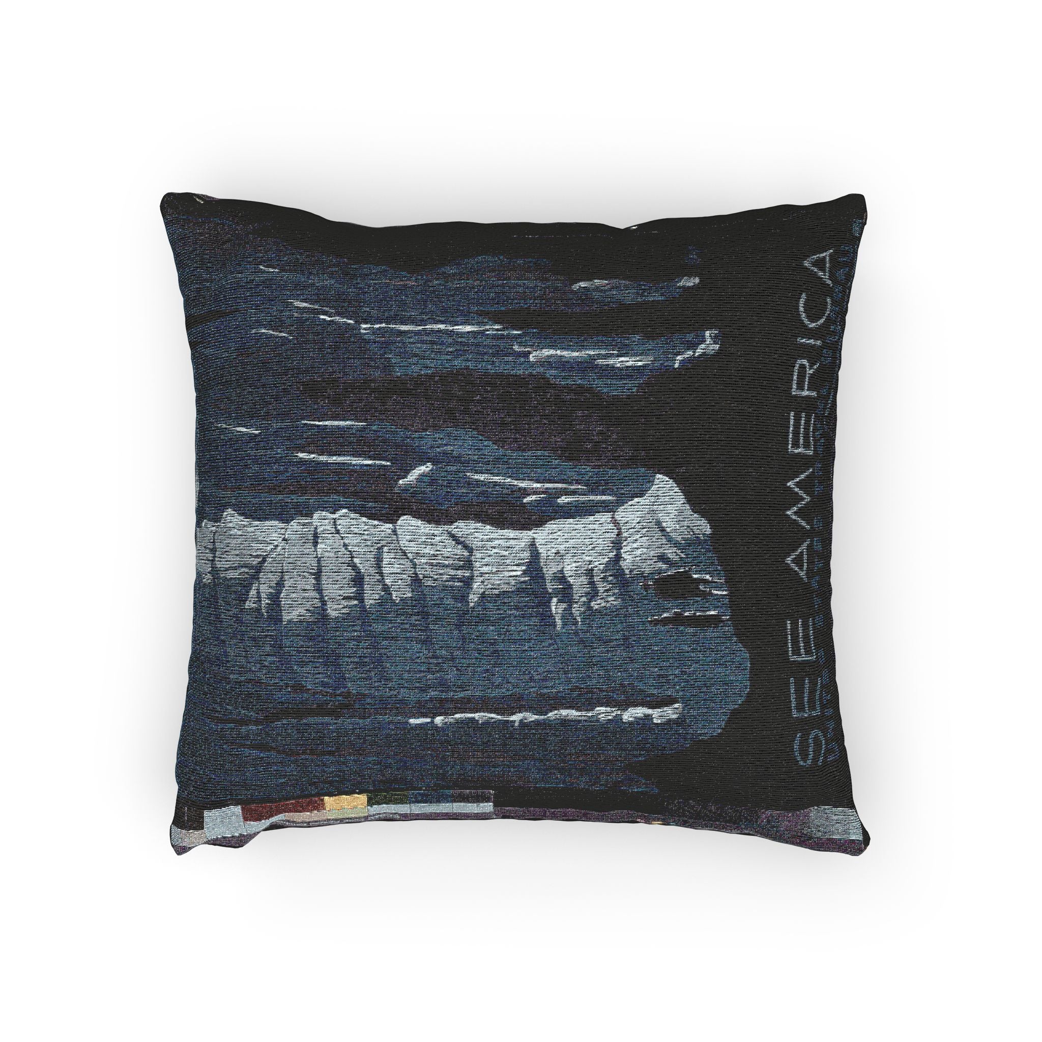 see-america-carlsbad-caverns-wpa-federal-art-project | Woven Pillow - Image 2
