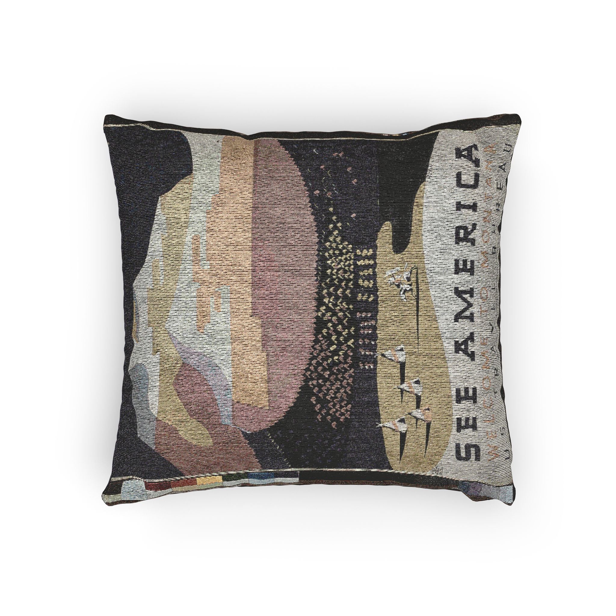 see-america-welcome-to-montana-halls-wpa-federal-art-project | Woven Pillow - Image 4