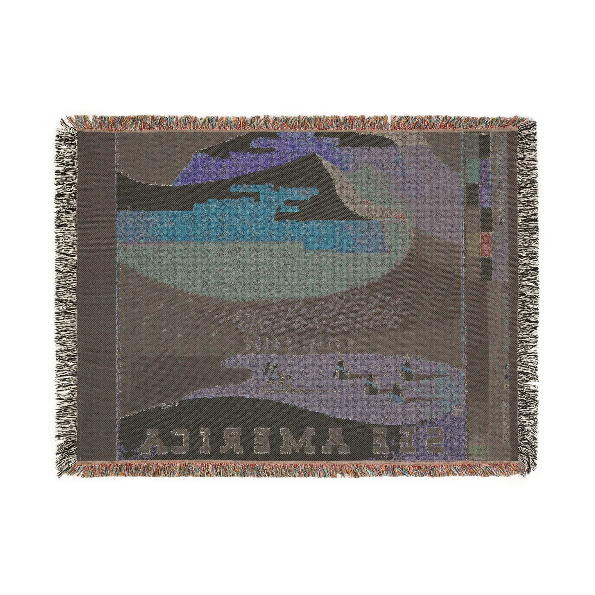 see-america-welcome-to-montana-halls-wpa-federal-art-project | Woven Tapestry Blanket - Image 12