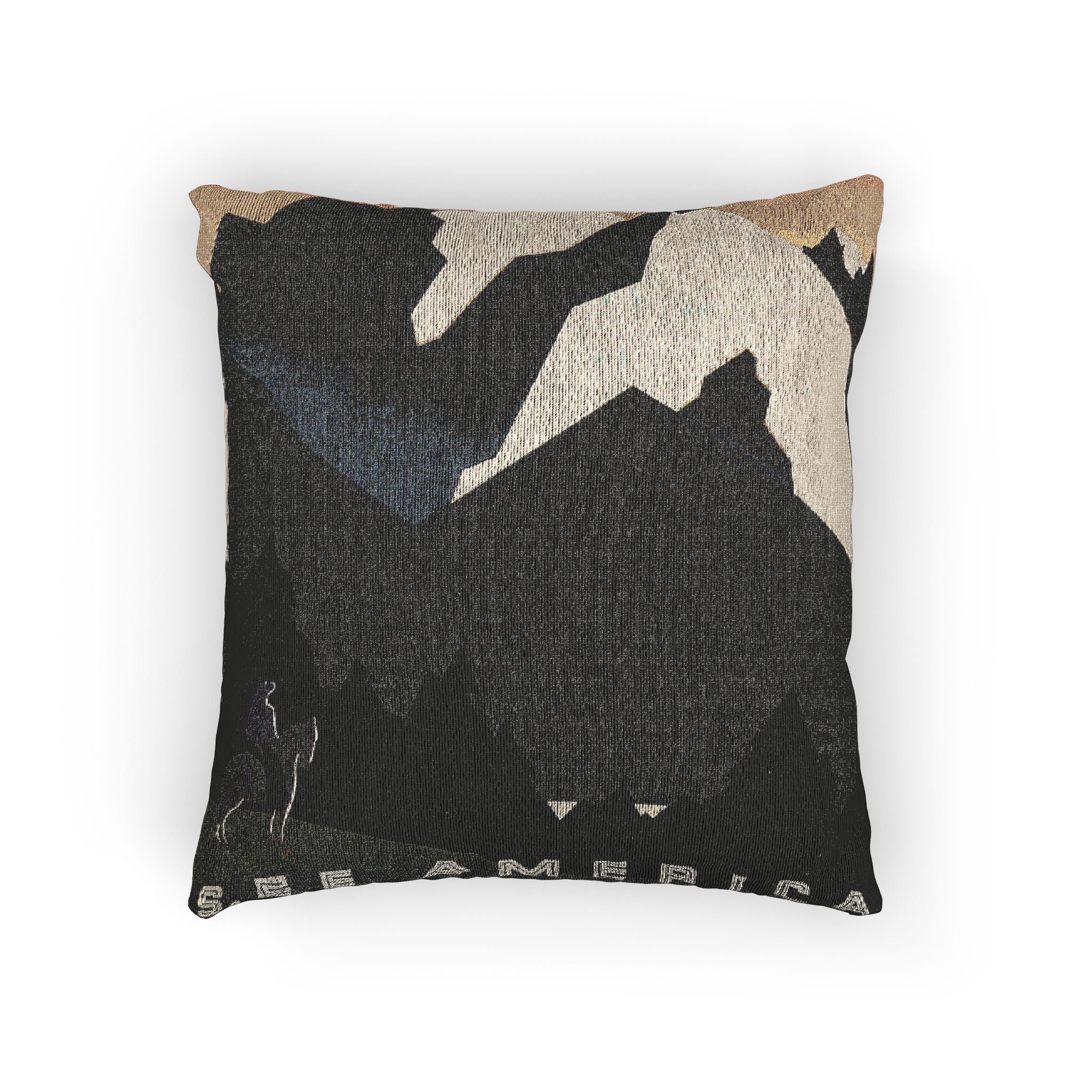 see-america-welcome-to-montana-wpa-federal-art-project | Woven Pillow