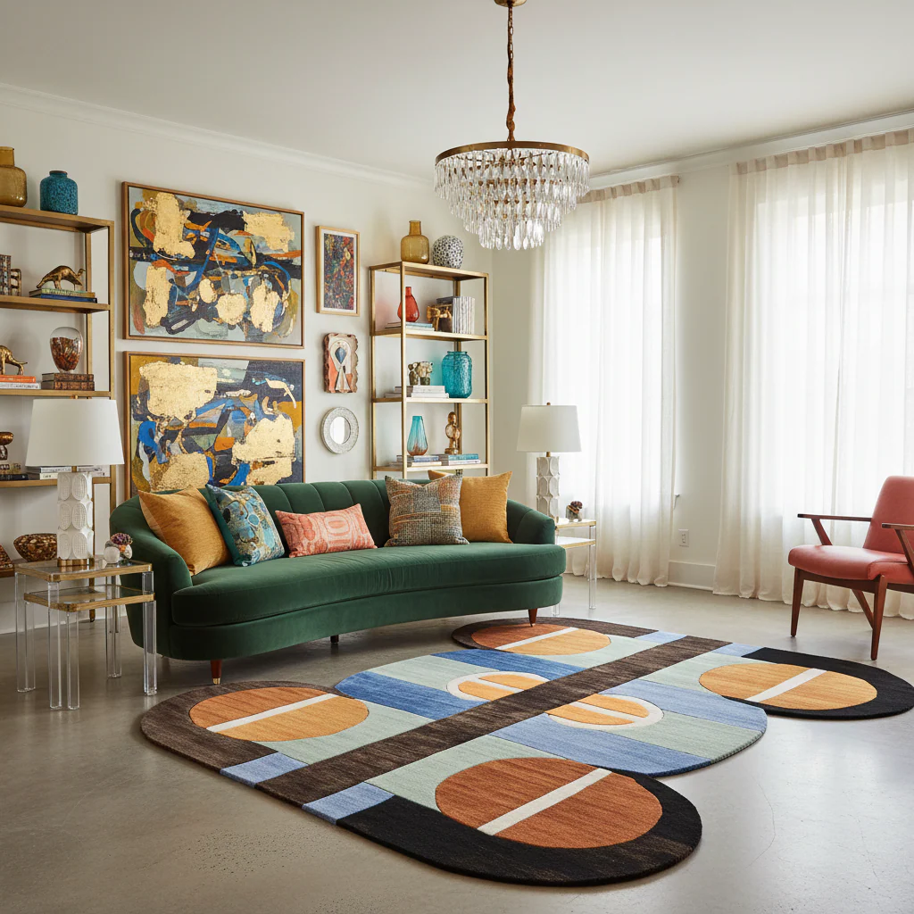 Segmented Balance Form Hand Tufted Rug - Image 2